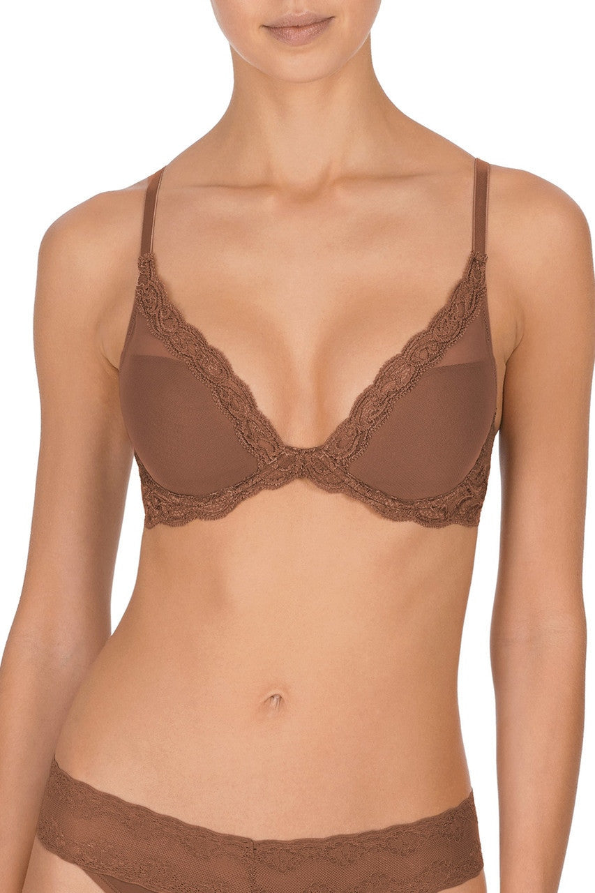 Natori Feathers Contour Plunge Bra 730023 - Cinnamon