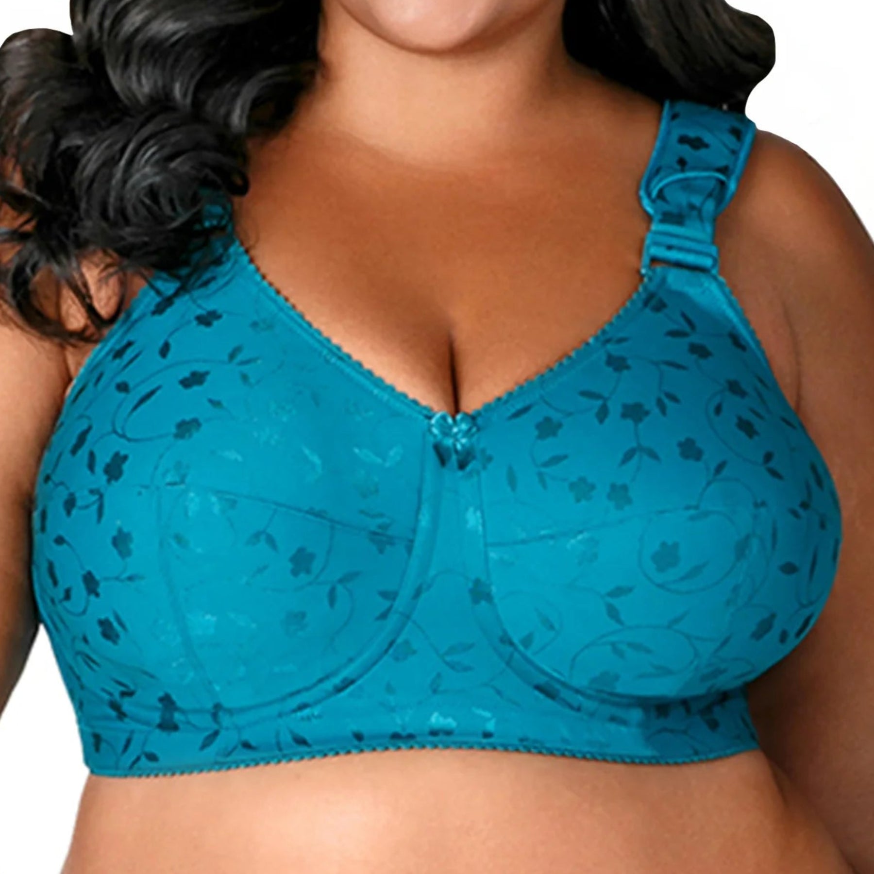 Elila Jacquard Soft Cup Bra 1305 - Emerald Green