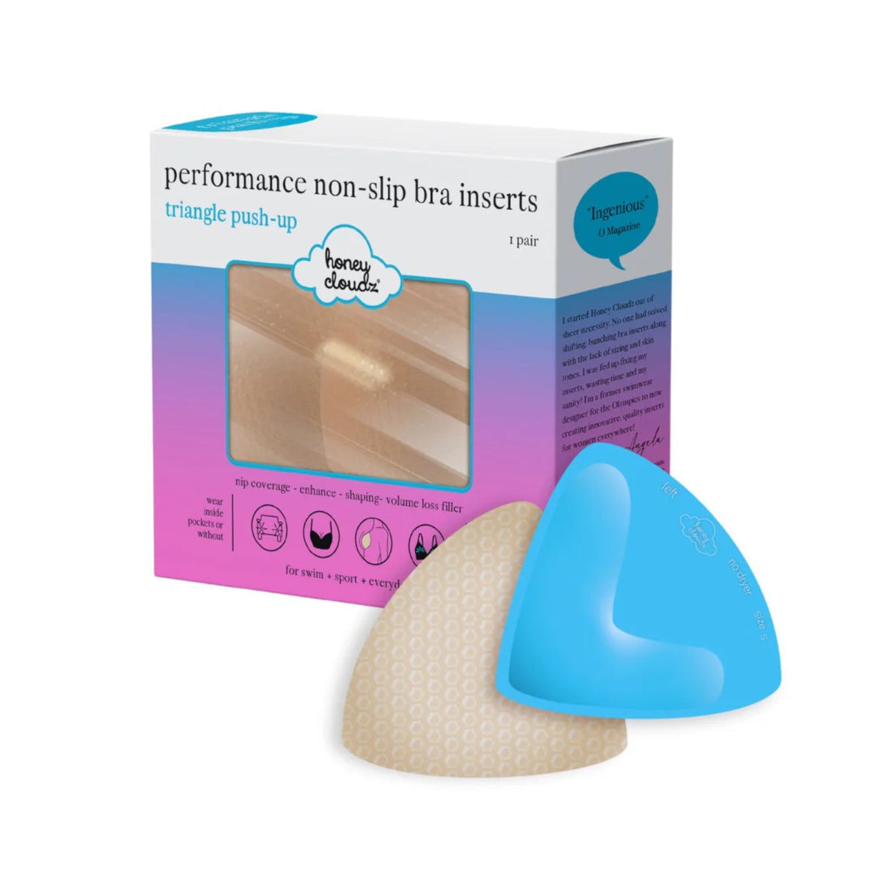 Triangle Push Up Bra Insert HC500-Latte