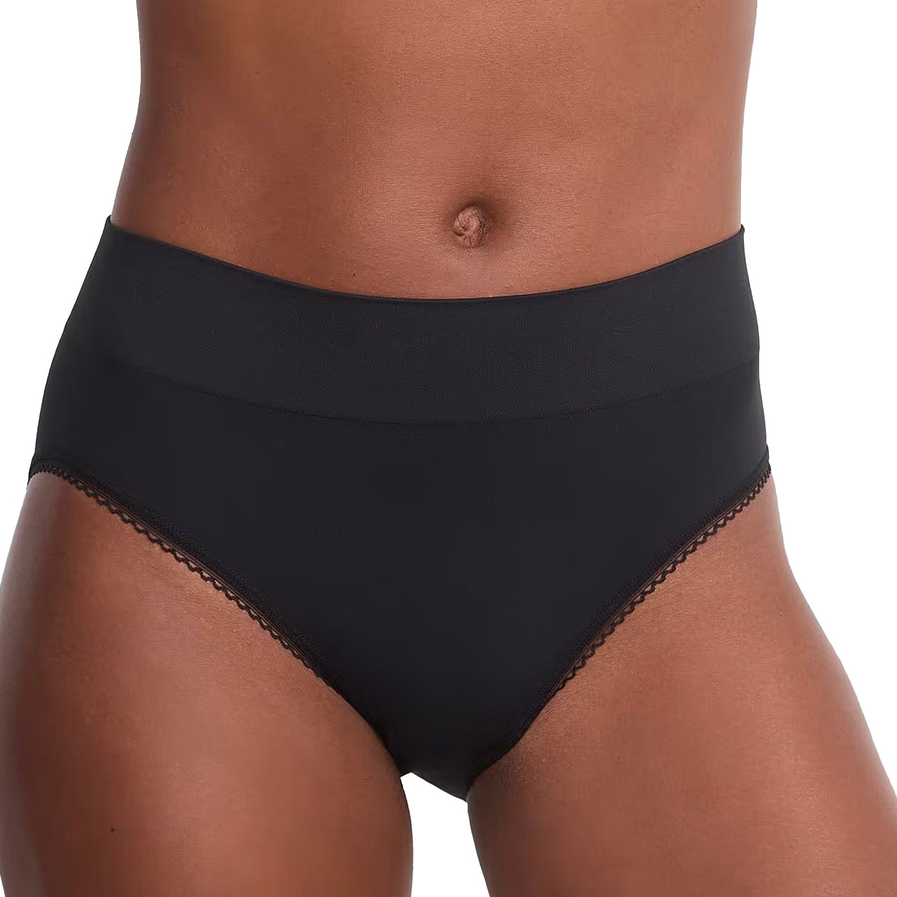 Wacoal Feeling Flexible Hi-Cut Brief Panty 871332 Black Front