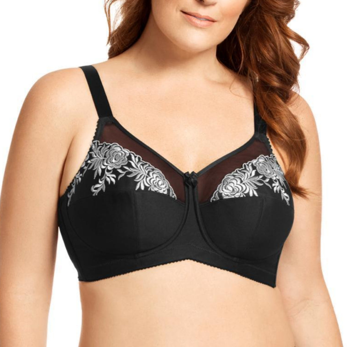 Elila Embroidered Microfiber Soft Cup Bra 1301