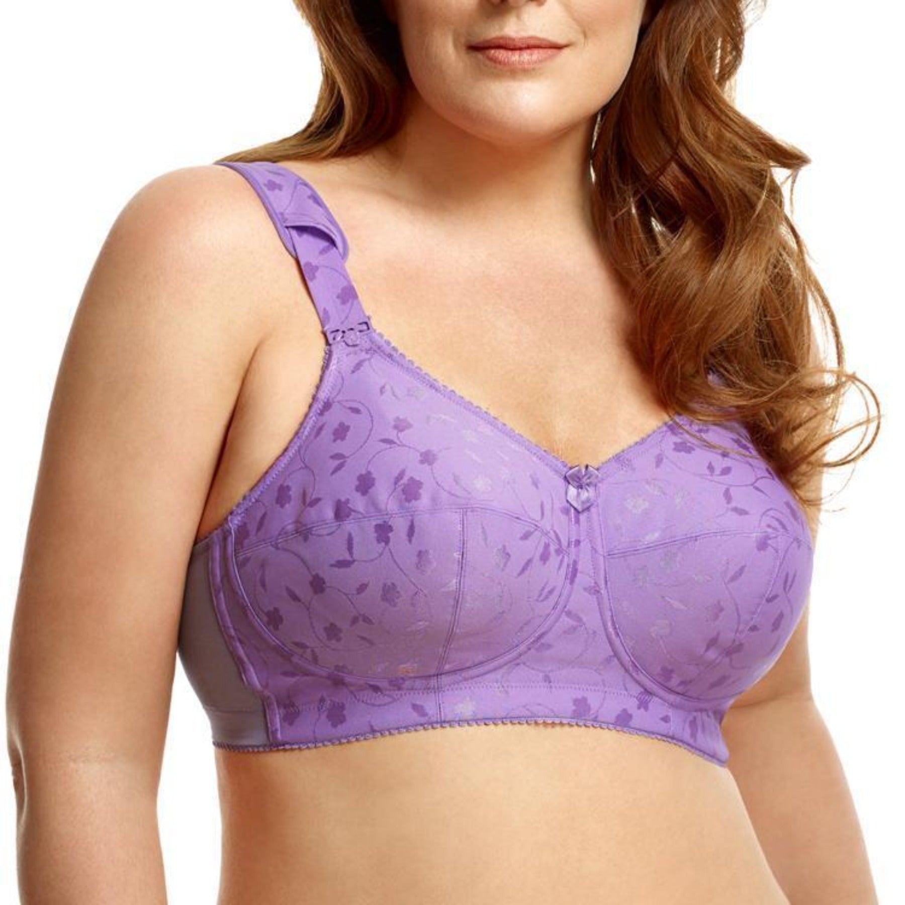 Elila Jacquard Soft Cup Bra 1305 In Lilac 6207