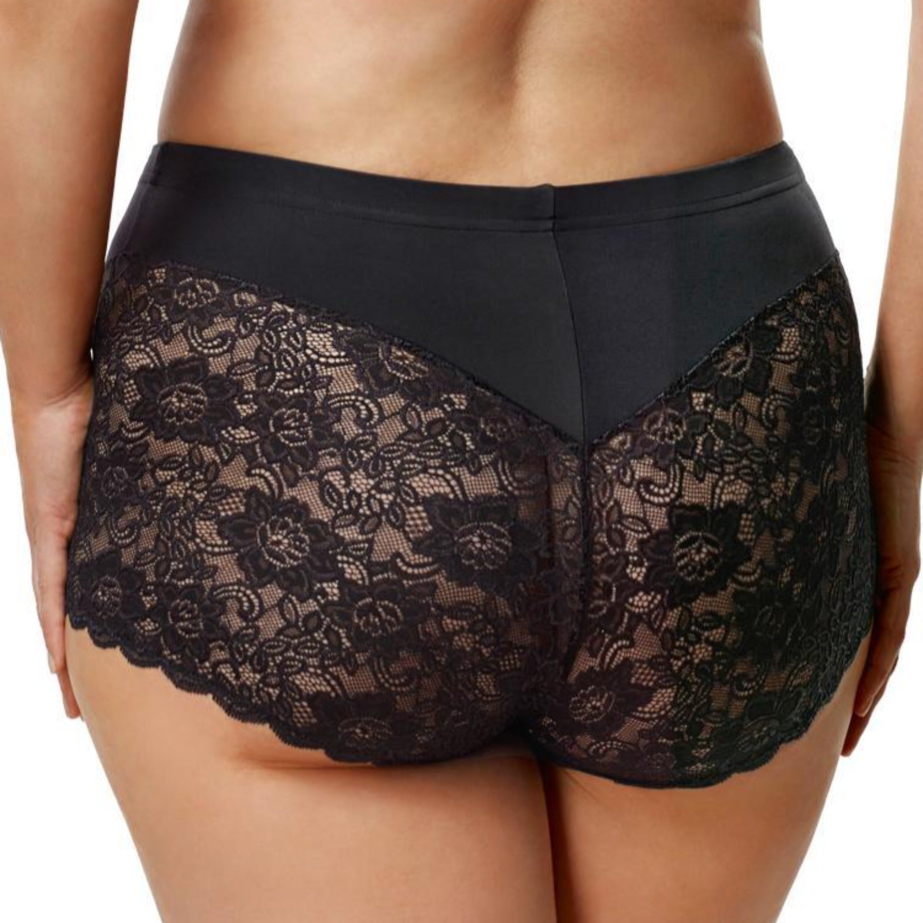 Cheeky Stretch Lace Panty 3311 - Black