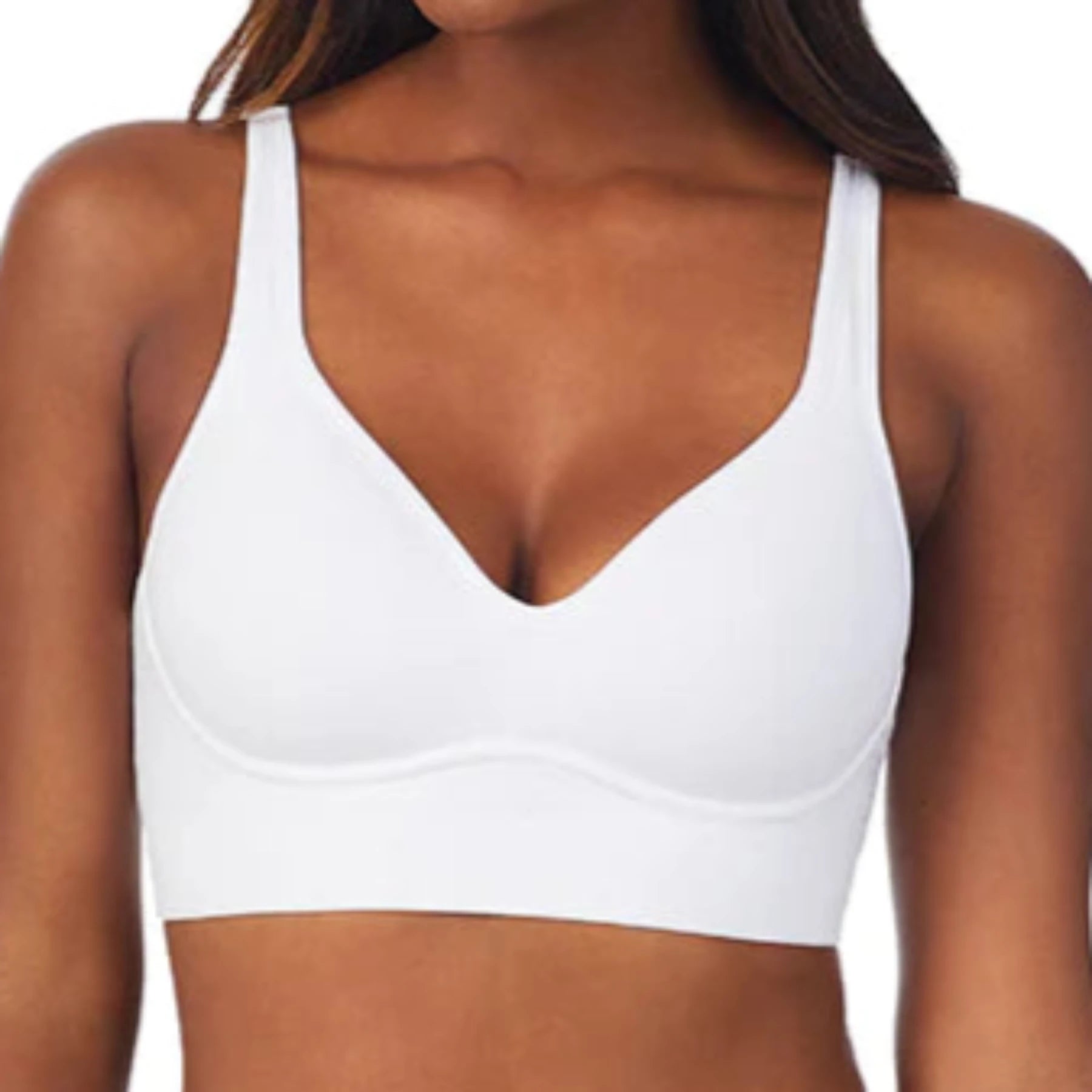 OnGossamer G3320 Cabana Cotton Seamless Built Up Wirefree Bra - White
