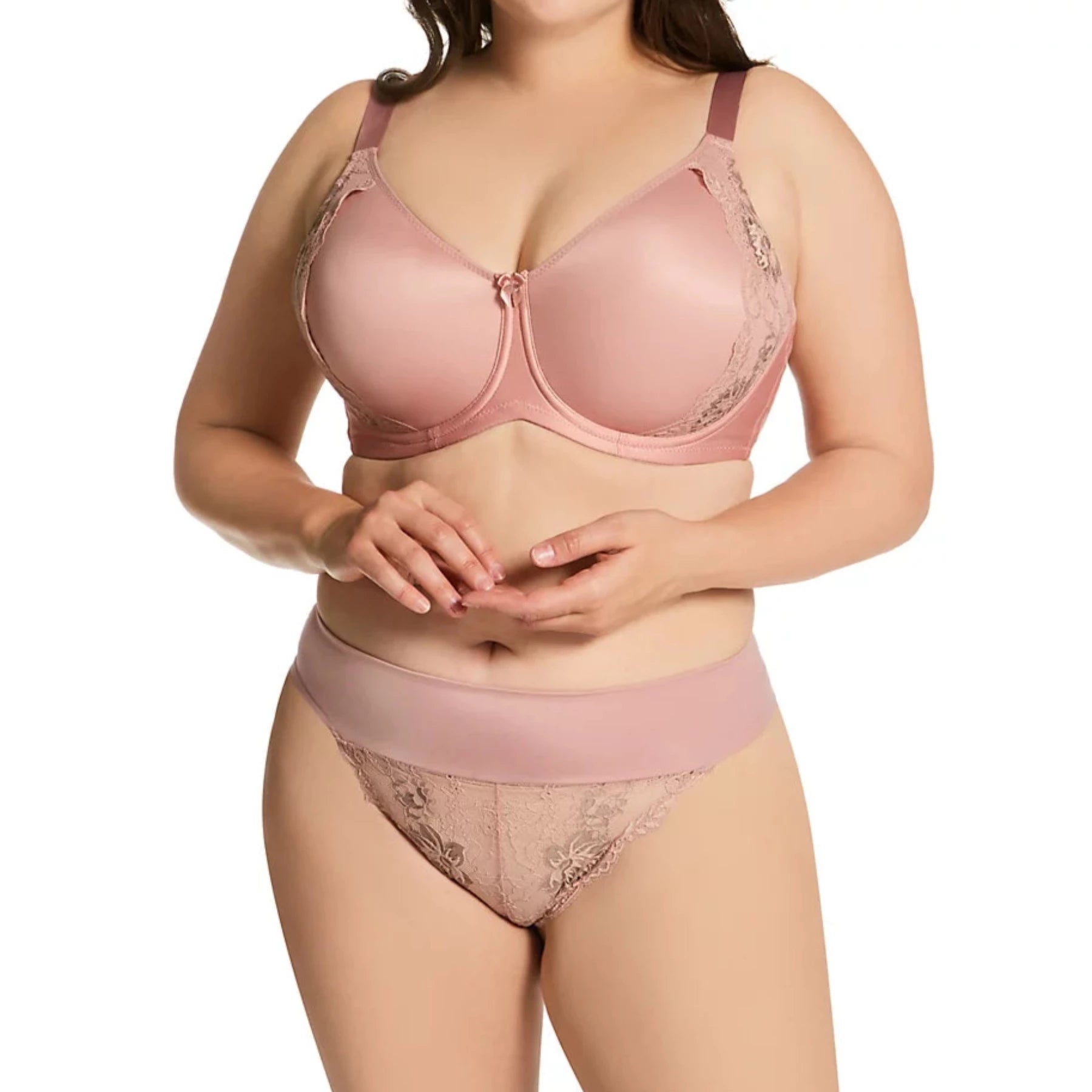 Microfiber & Lace Molded Underwire 2911 - Dusty Rose
