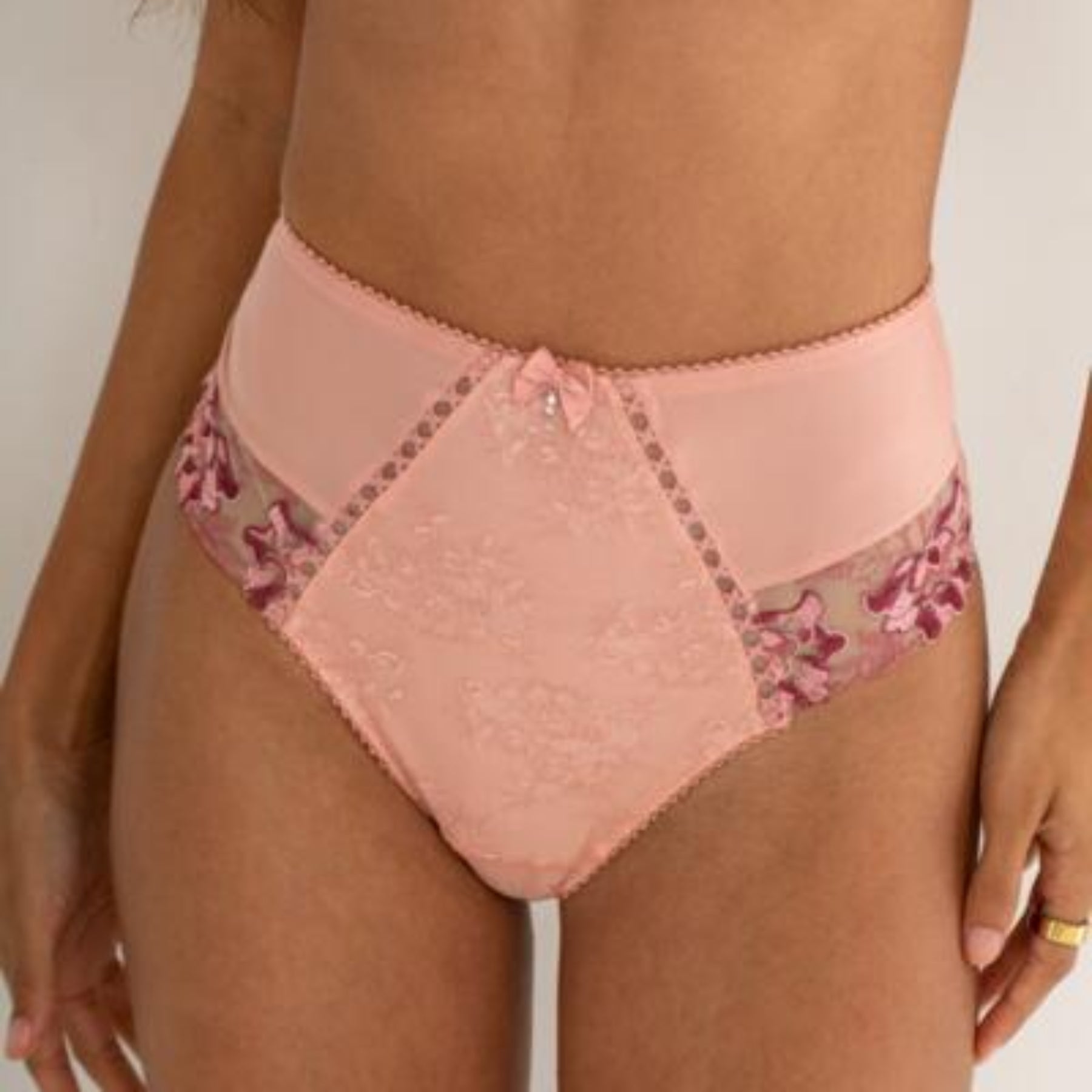 Sofia Lace Deep Brief PM3834 - Soft Pink/Mulberry