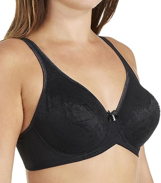 Lunaire Victoria Engineered Lace Underwired Bra - Black