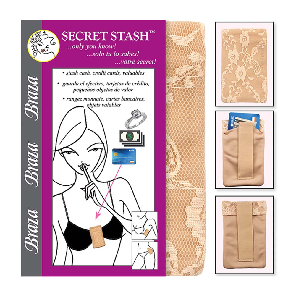 Braza Secret Stash 80900 Adhesive Pocket - Nude