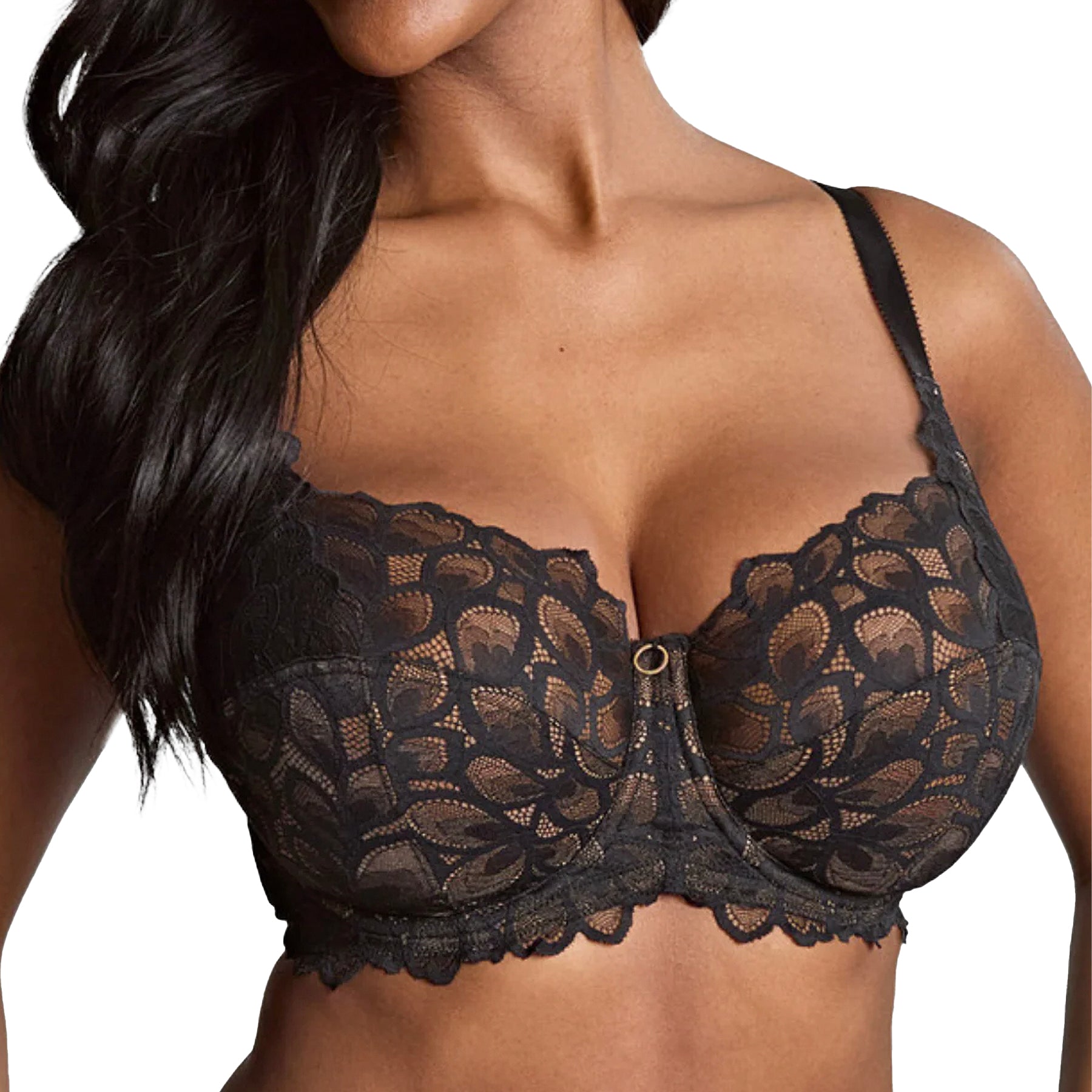 Panache Allure Full Cup Bra 10765 Black Latte Front