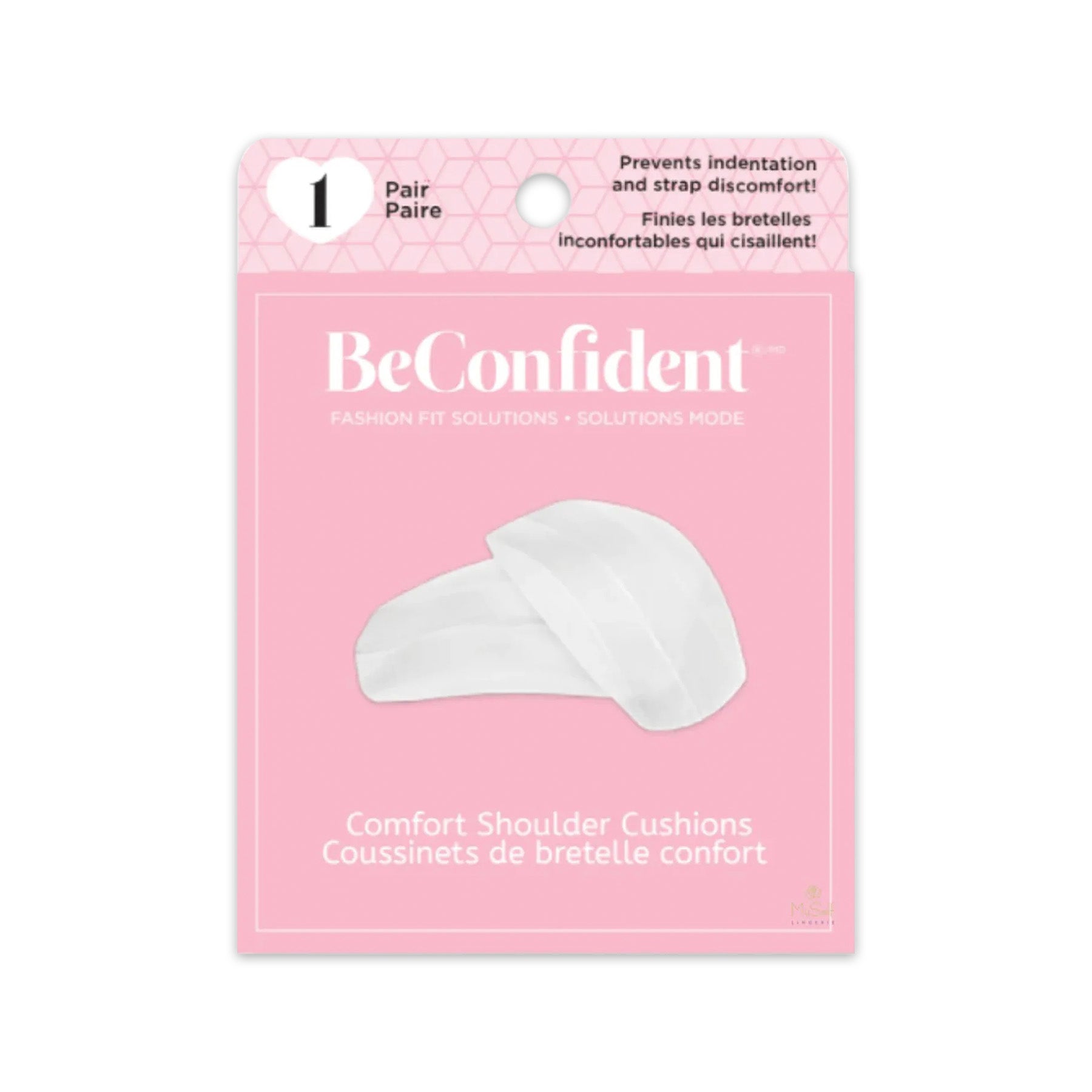 BeConfident Comfort Shoulder Cushions Clear Packaging
