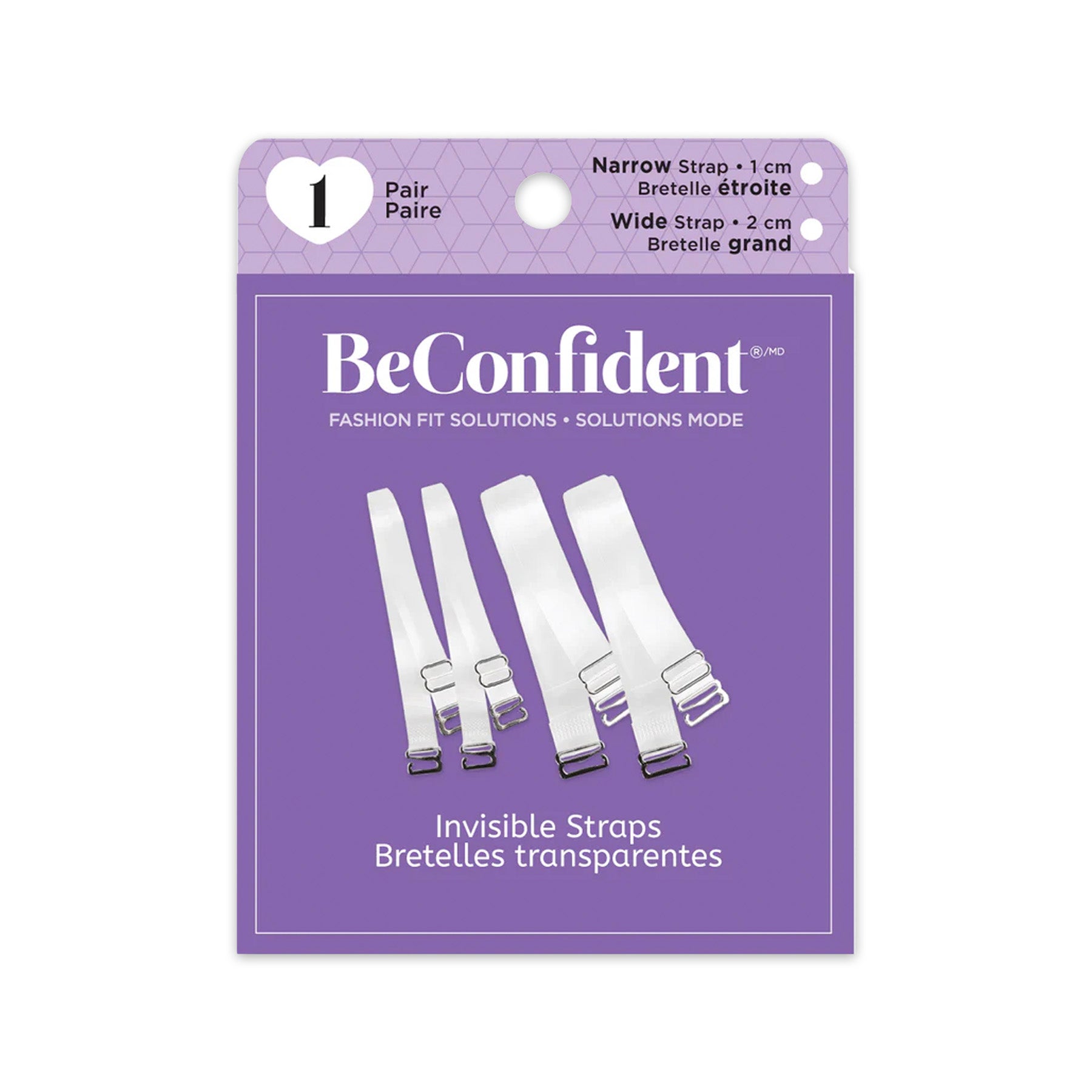 BeConfident Invisible Straps BC30150 Narrow or Wide Packaging
