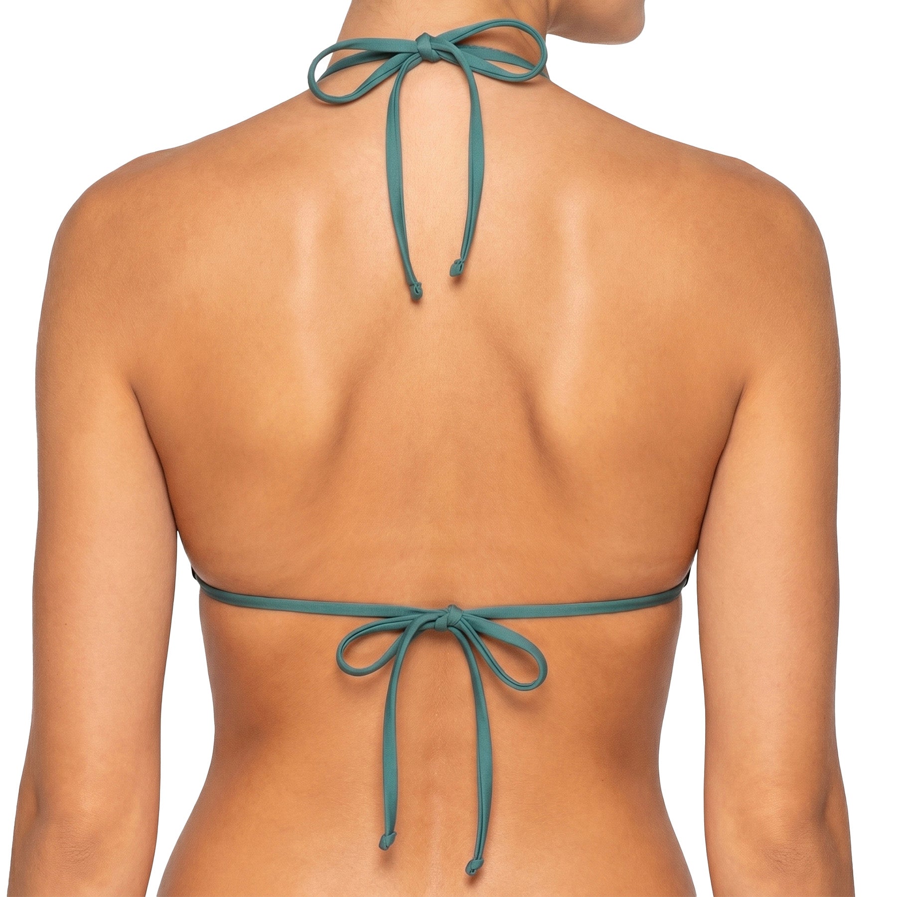 BSwim Tulum Tie Triangle U67 Bikini Top Dark Sage Back