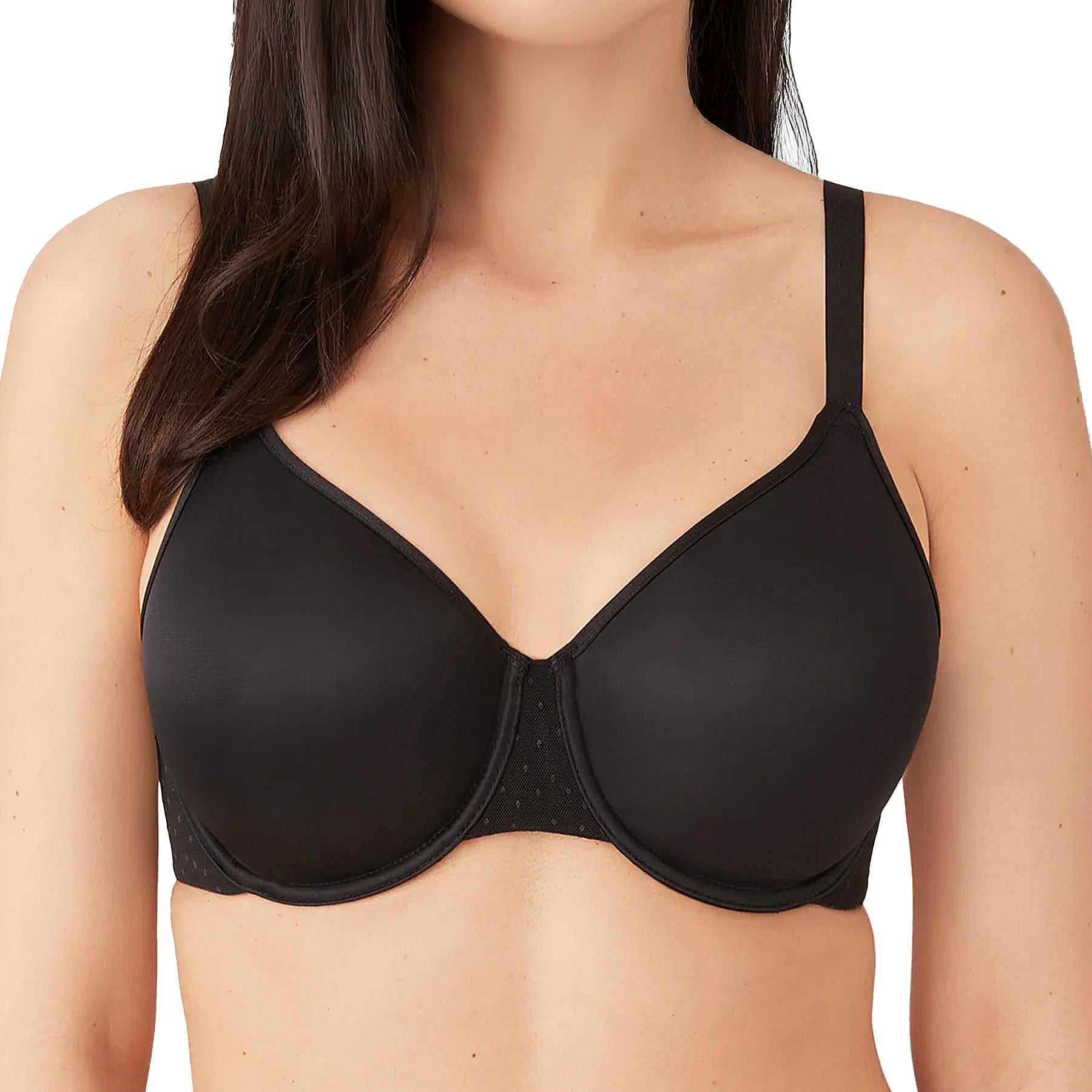 Wacoal Back Appeal Minimizer Bra 857303 Black Front