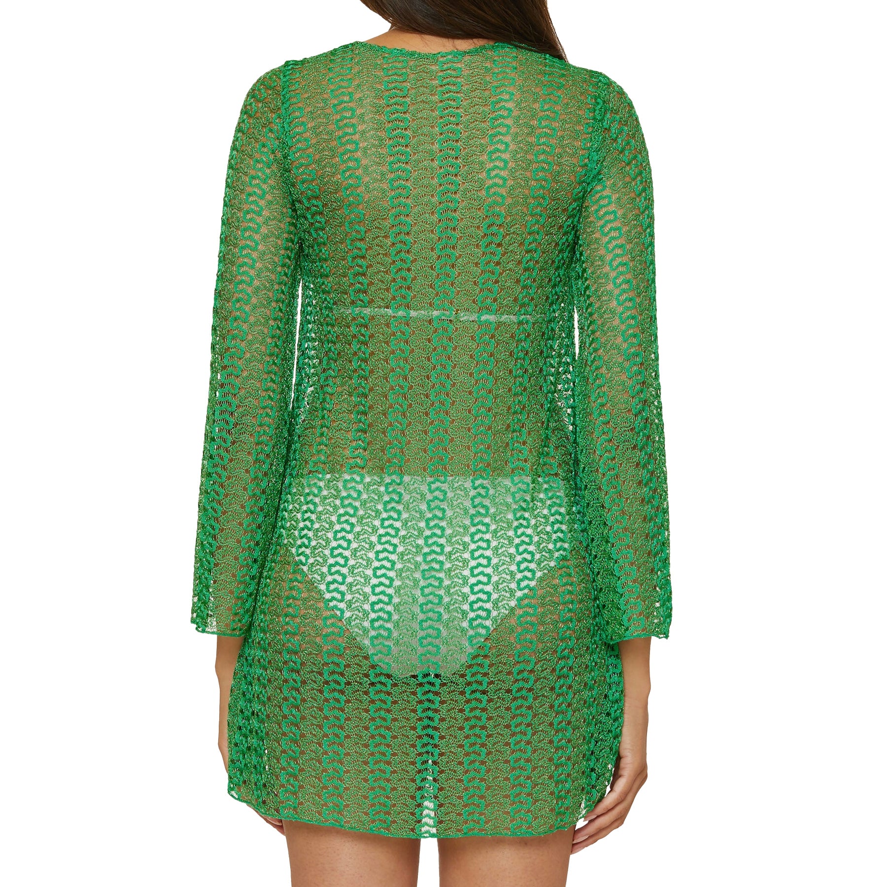 Becca Golden Crochet Tunic 866057 Emerald Back