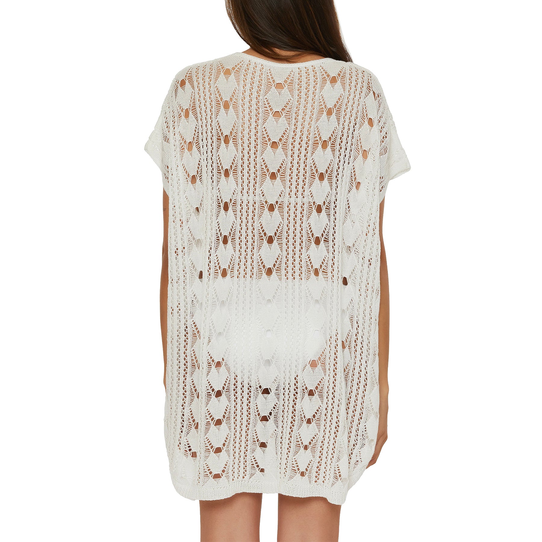 Becca Venica V-Neck Tunic 71039571 White Back