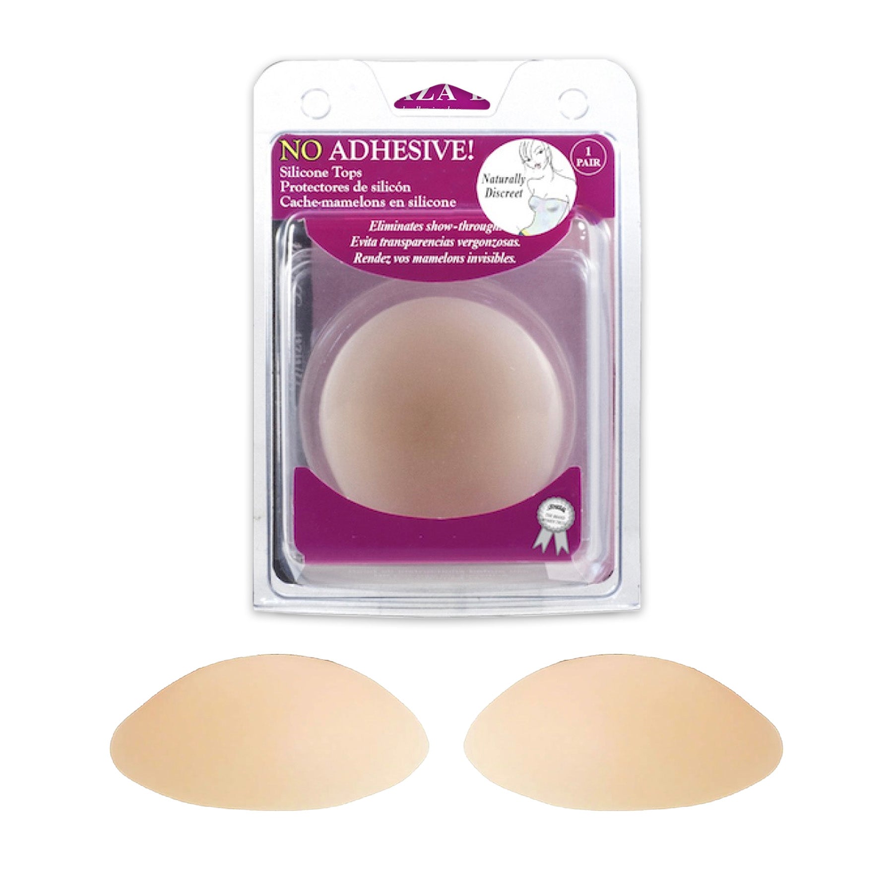 Braza No Adhesive Silicone Tops S/7930 Beige Front