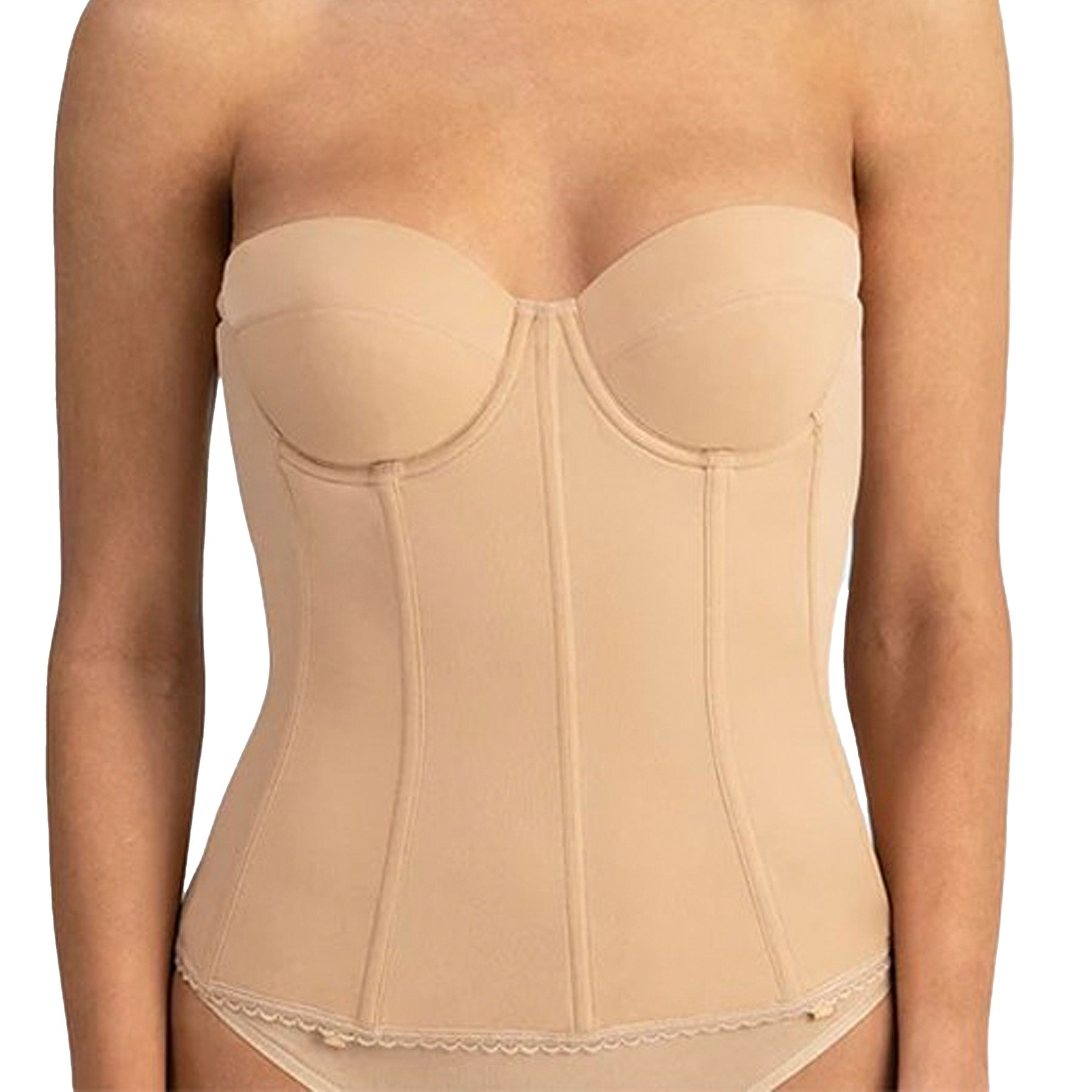 Dominique Brianna Low Back Longline 8980 Mocha Front