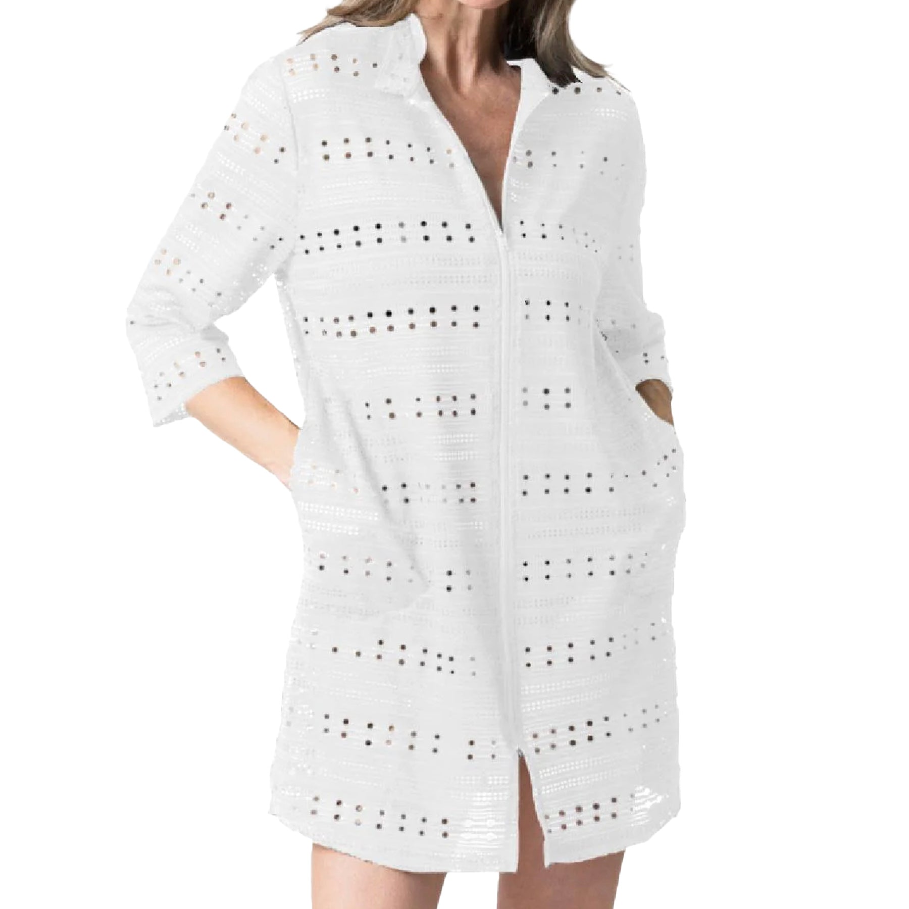 Cover Me Tunic With Zipper 24057118 White Front