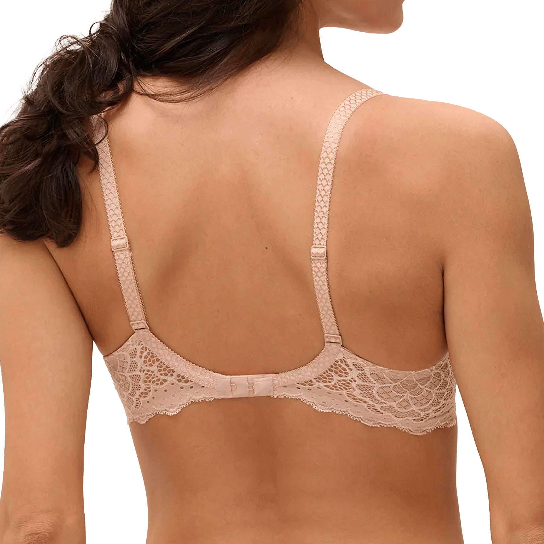 Simone Perele Caresse 3D Plunge Bra 12A316 Peau Rose Back