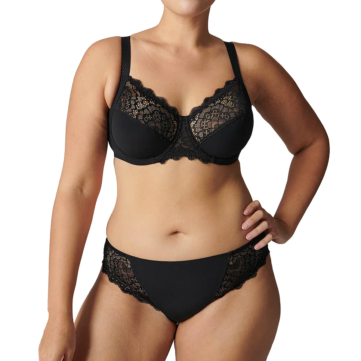 Simone Perele Caresse Full Cup Bra 12A320 Black Set