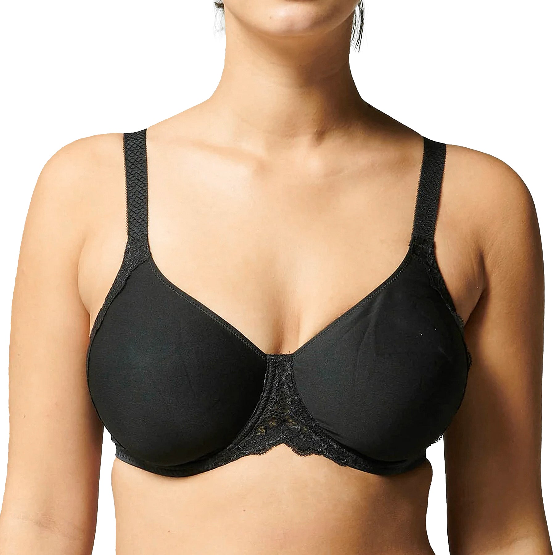 Simone Perele Caresse Minimizer Bra 12A380 Black Front
