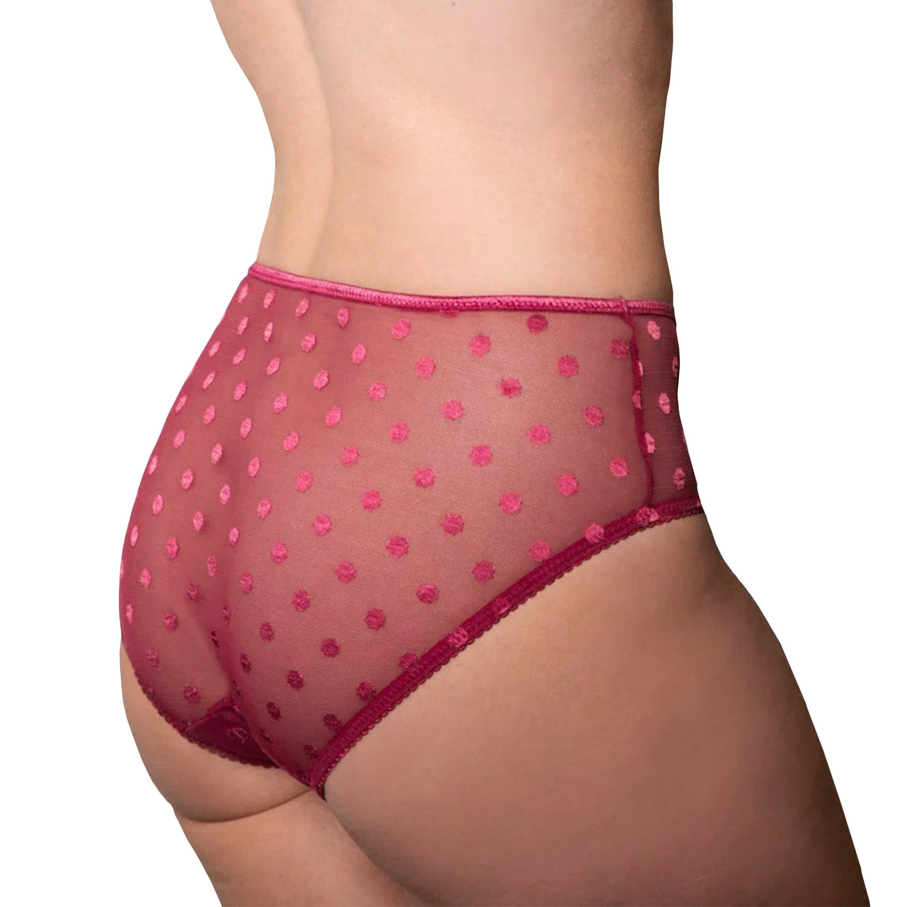 Fit Fully Yours Carmen Polka-Dot Bikini U2492 Deep Red Rear View
