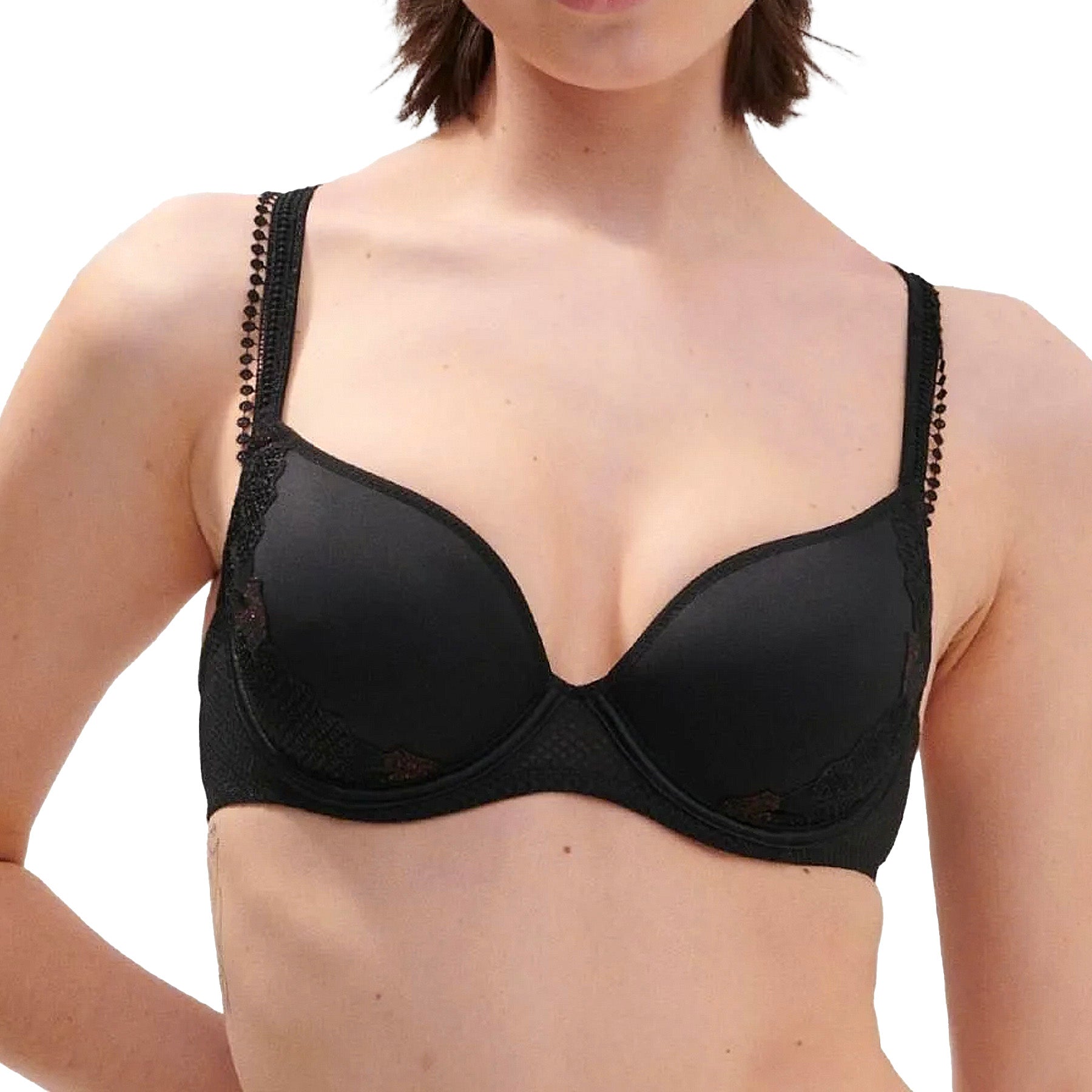 Simone Perele Dahlia Spacer Plunge Bra 14V316 Copper Black Front