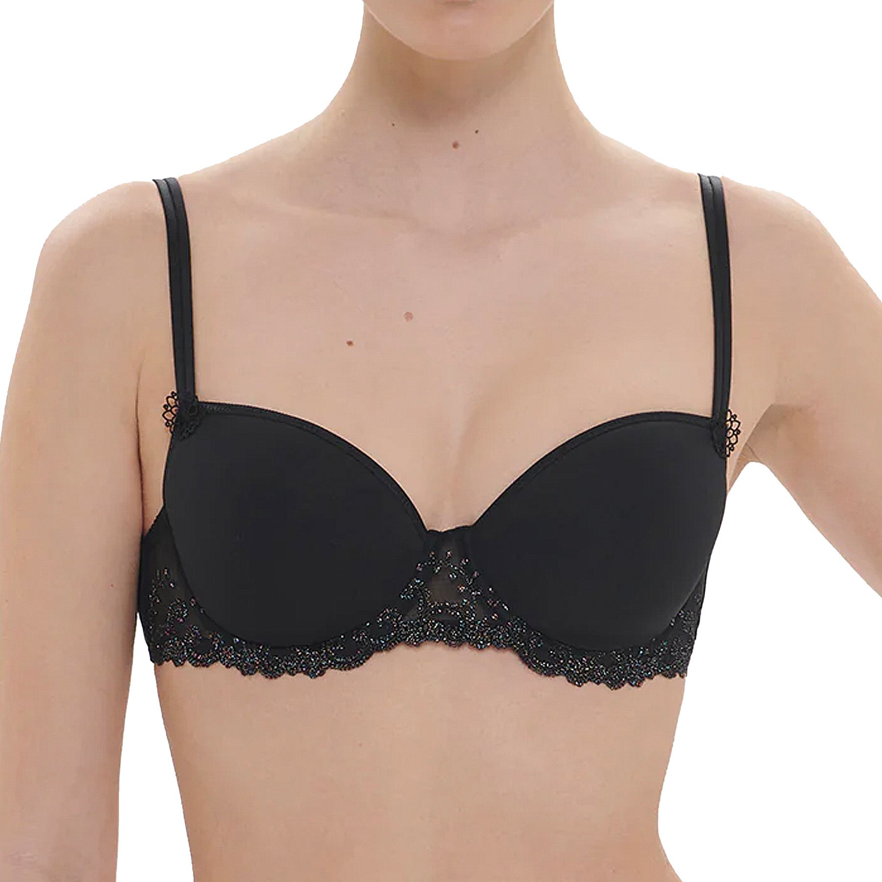 Simone Perele Delice 3D Molded Bra 12X343 Gem Black Front