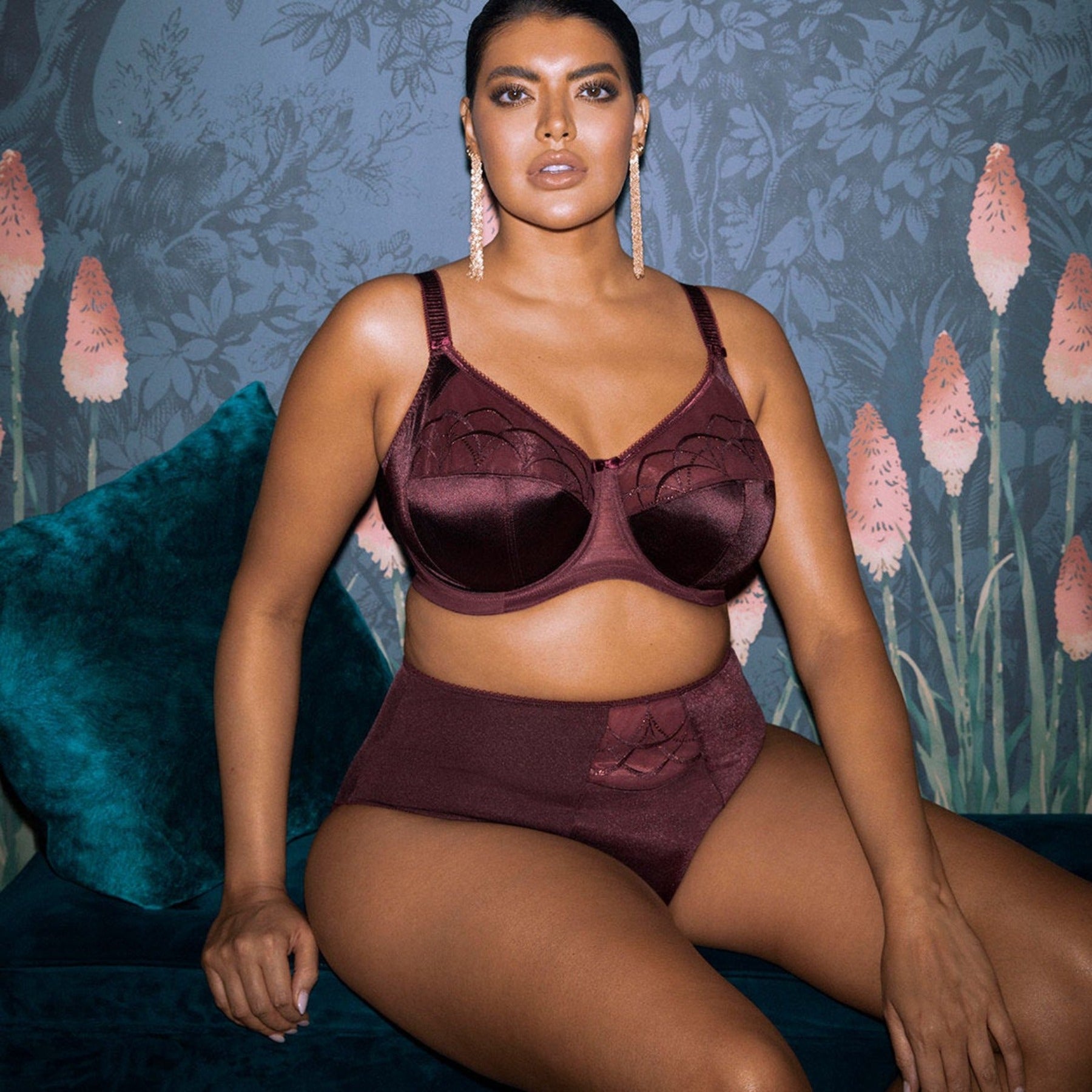 Cate Underwire Full Cup Banded Bra EL4030 - Raisin