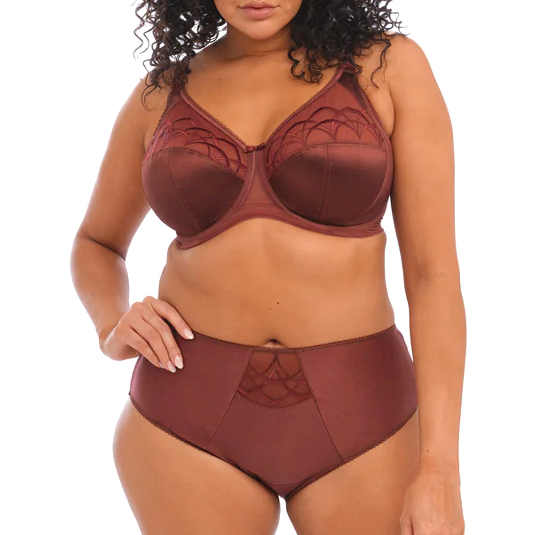 Elomi Cate Full Brief EL4036 Dark Copper Set