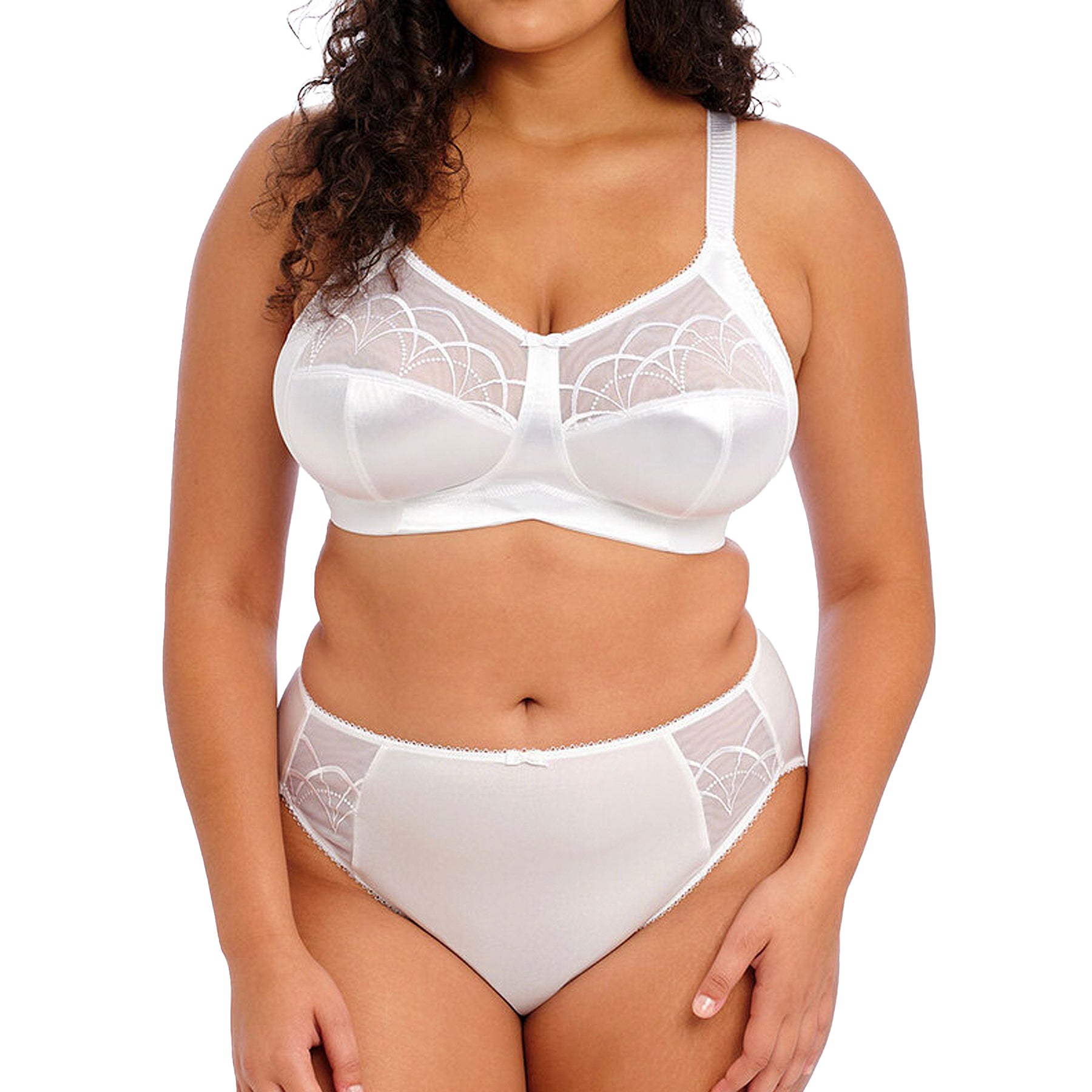 Elomi Cate Side-Support Soft Cup Bra EL4033 White Set