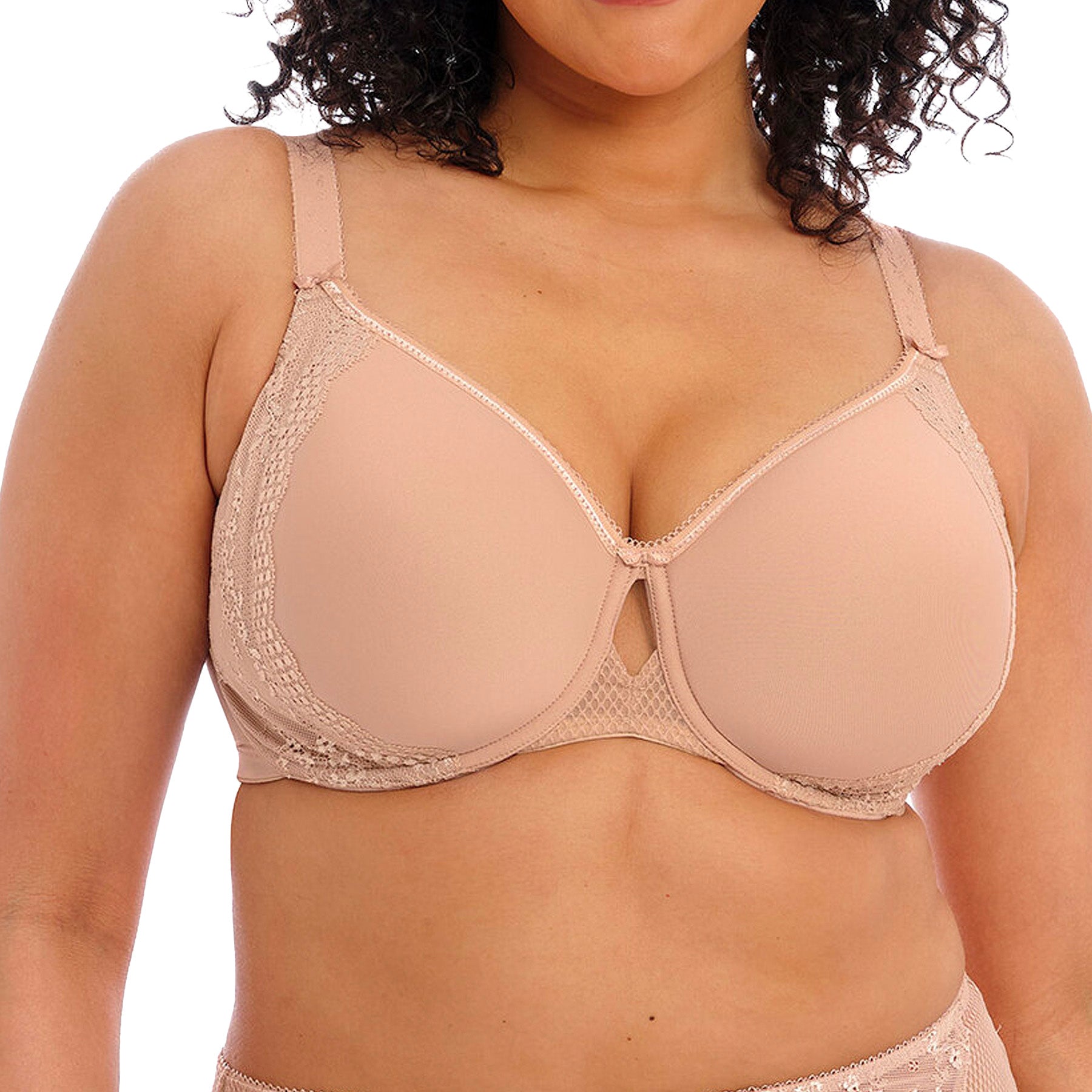 Elomi Charley Bandless Spacer Molded Bra EL4383 Fawn Front