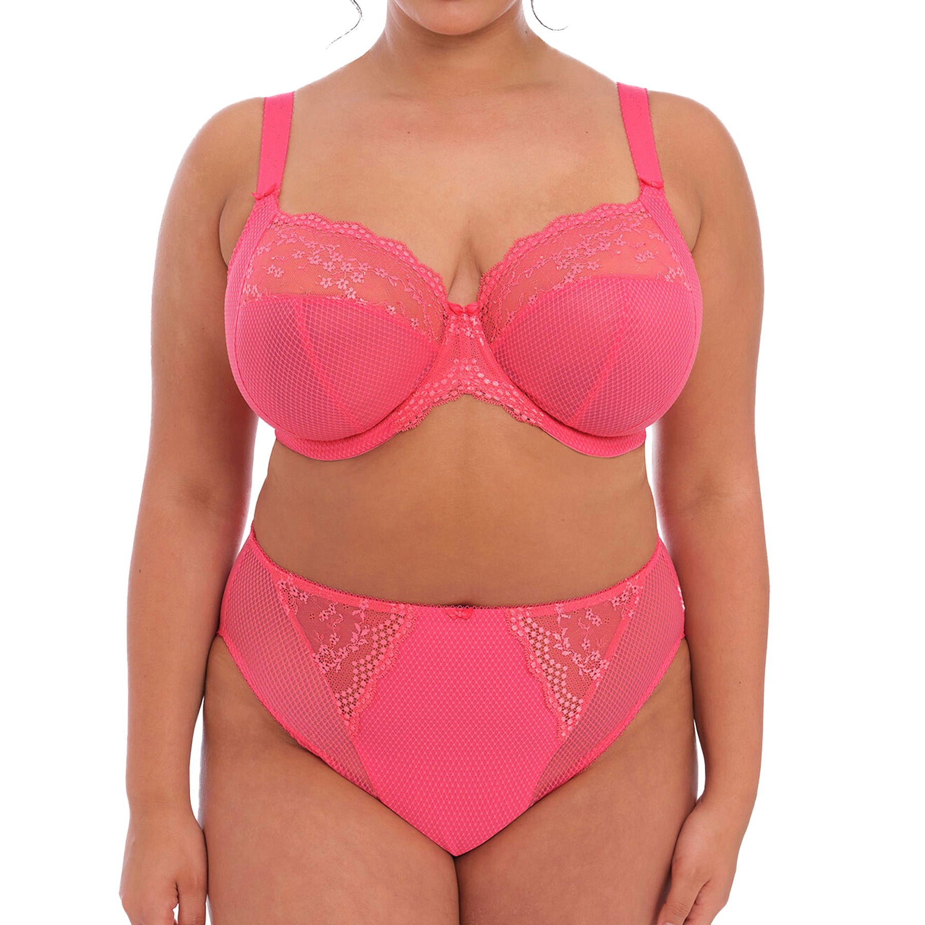 Elomi Charley UW Stretch Plunge Bra EL4382 Honeysuckle Set