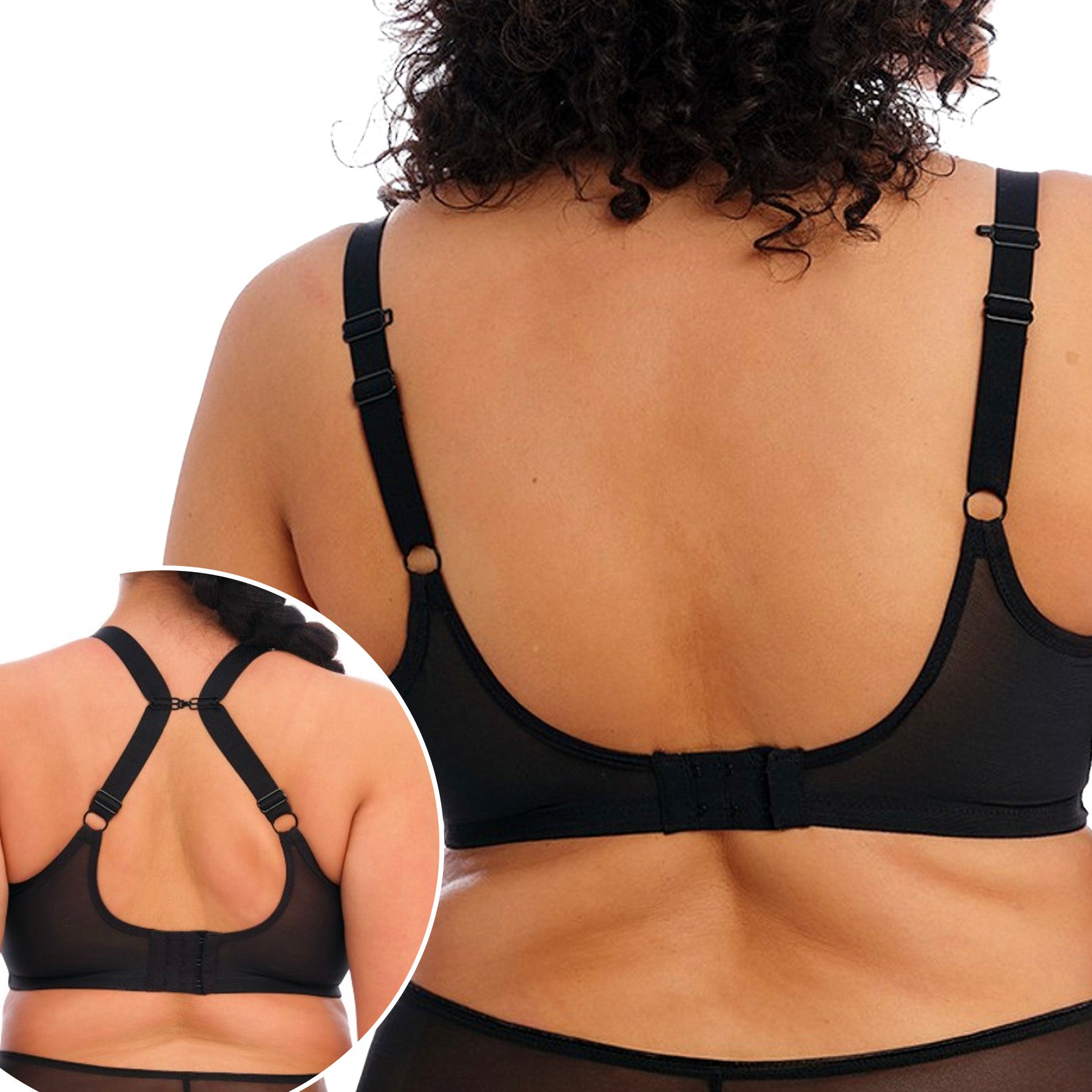 Elomi Matilda UW Plunge Bra EL8900 Black Back