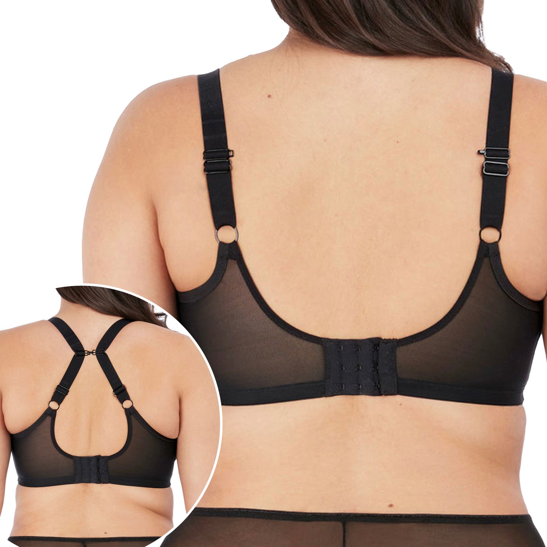 Elomi Matilda UW Plunge Bra EL8900 Disco Kiss Back