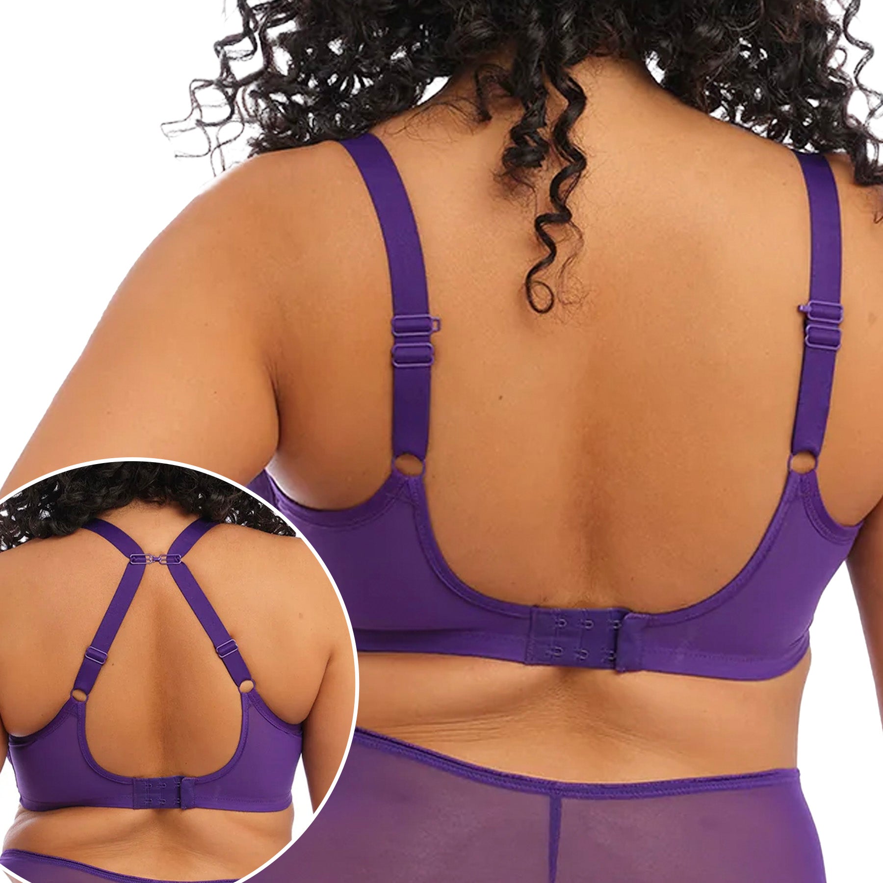 Elomi Matilda UW Plunge Bra EL8900 Iris Back