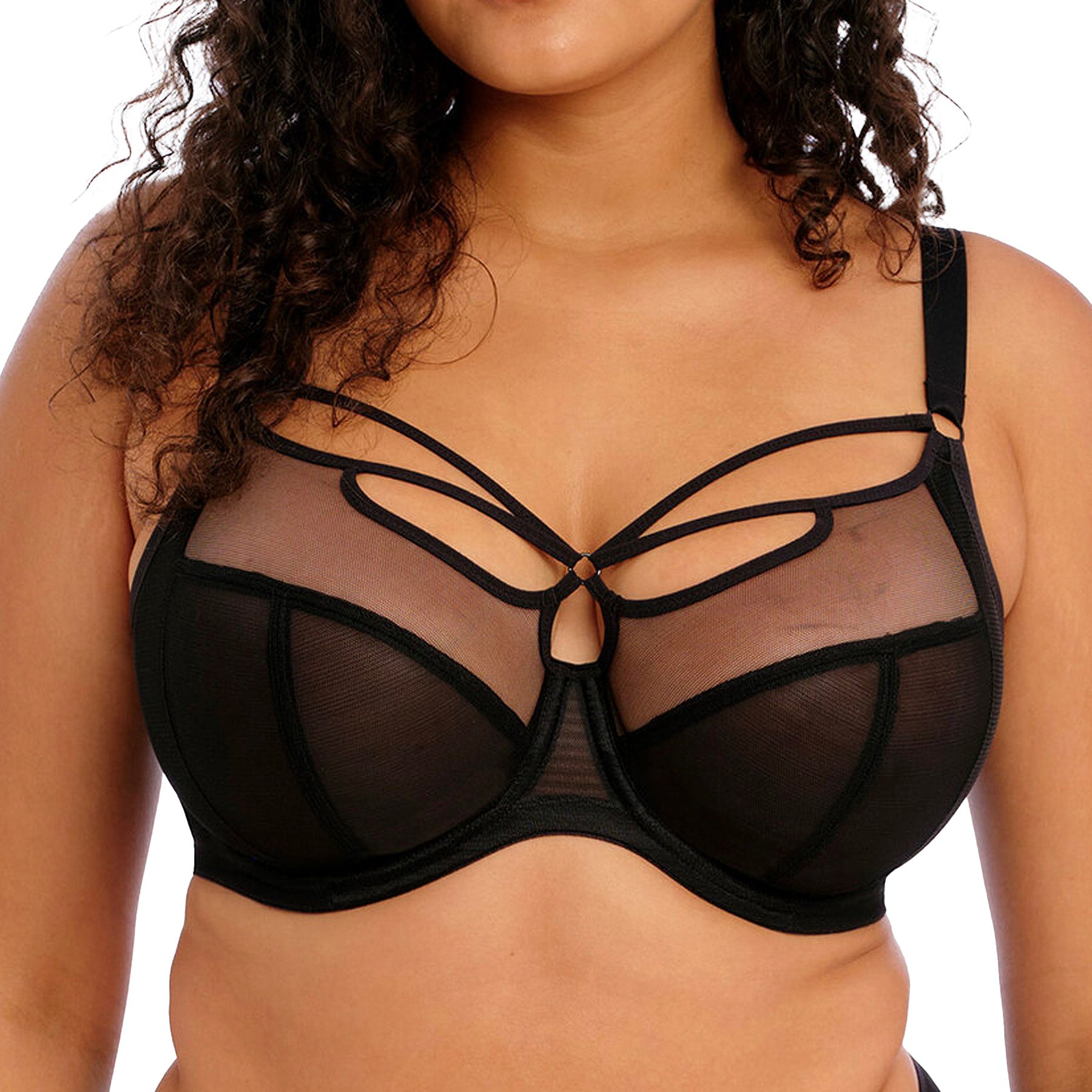 Elomi Sachi Plunge Bra EL4350 Black Front
