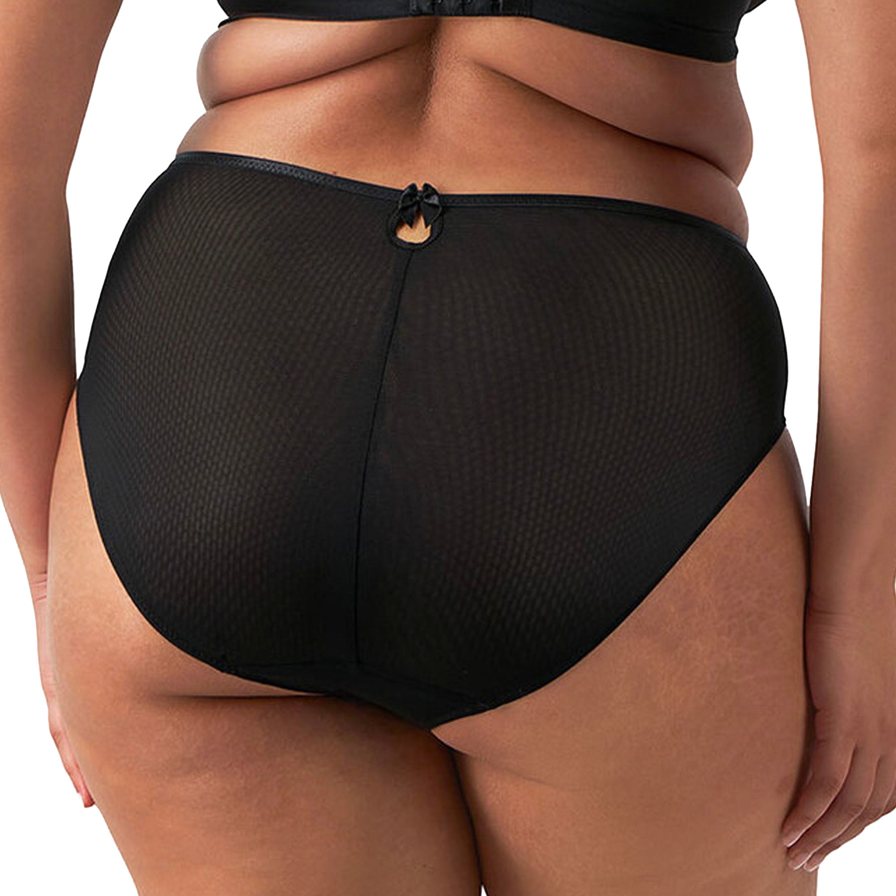 Elomi Teagan High Leg Brief EL302653 Black/Almond Back