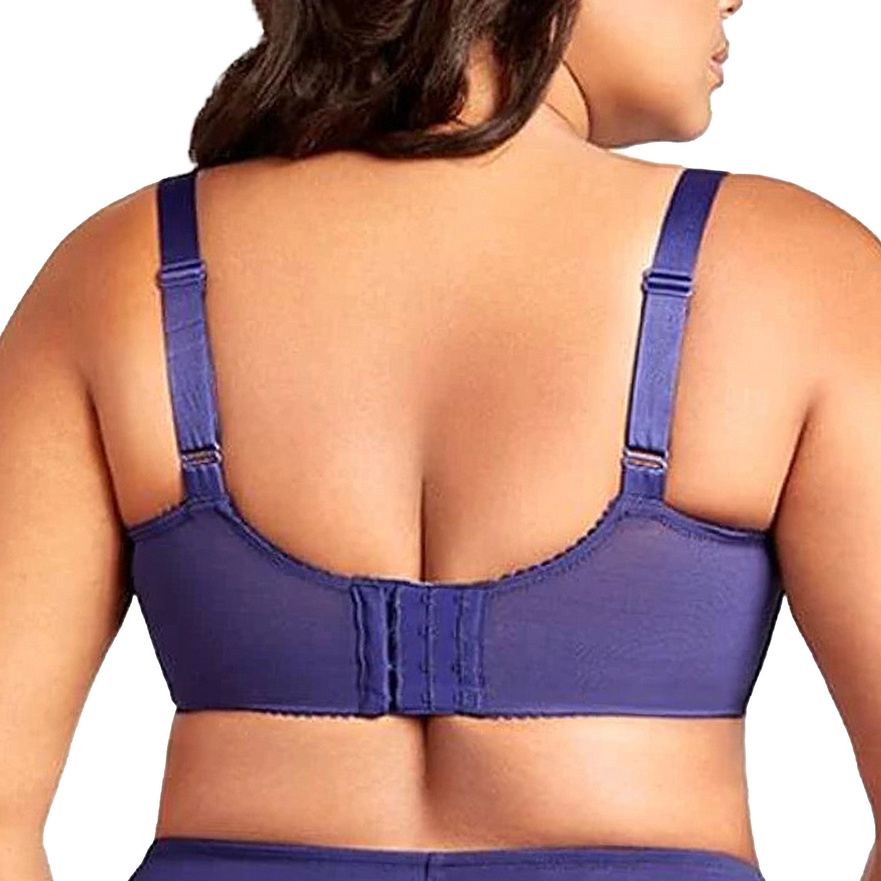 Elila Balcony Underwire Bra 2818 Navy & White Pinstripe Back