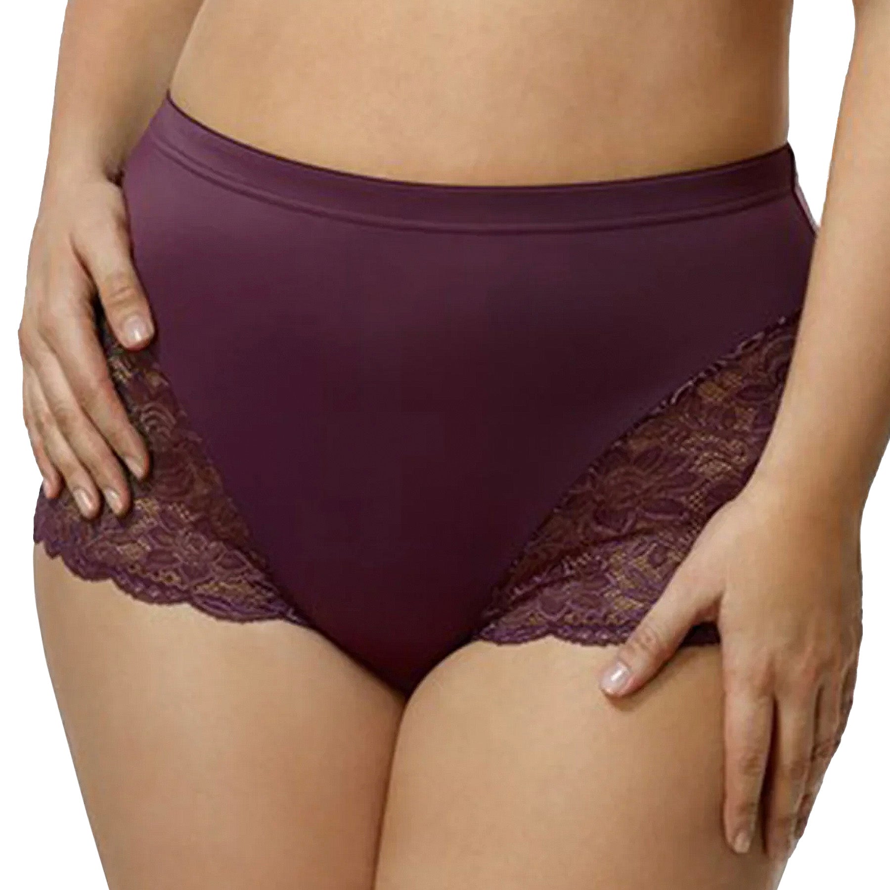 Elila Cheeky Stretch Lace Panty 3311 Plum Front