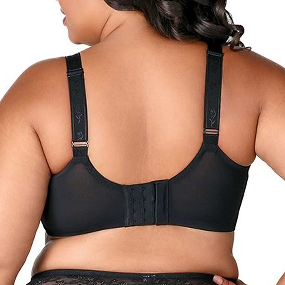 Elila Curvy Chic Nursing Cami Underwire Bra 2022 Black Rear View
