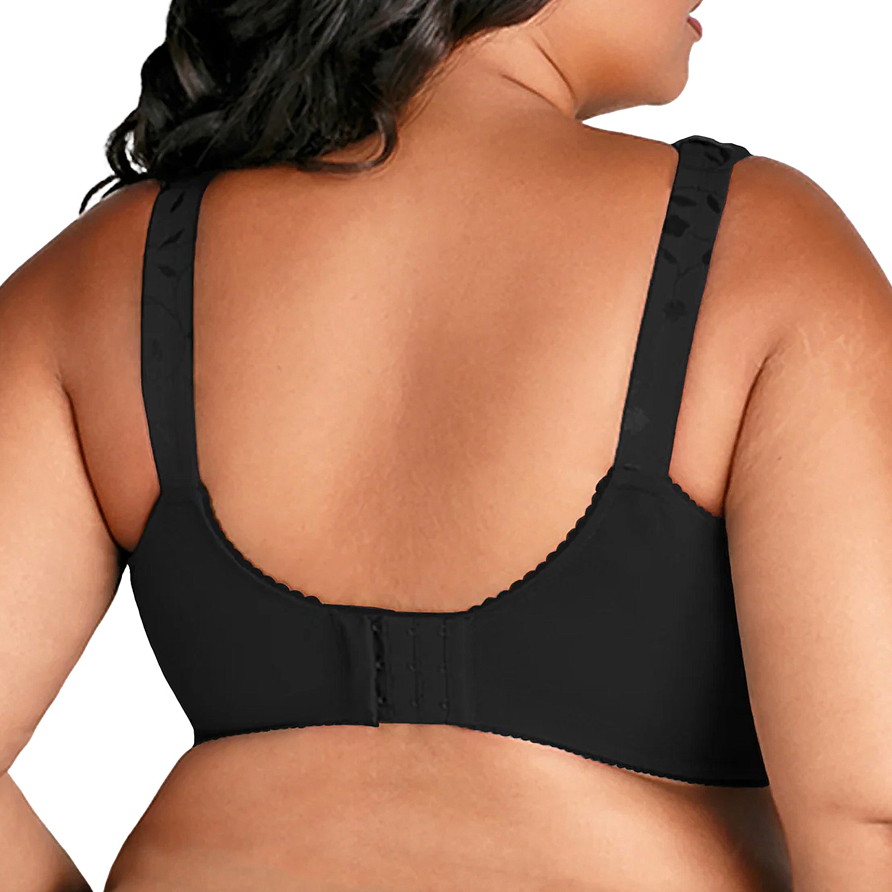 Elila Jacquard Soft Cup Bra 1305 Black Back