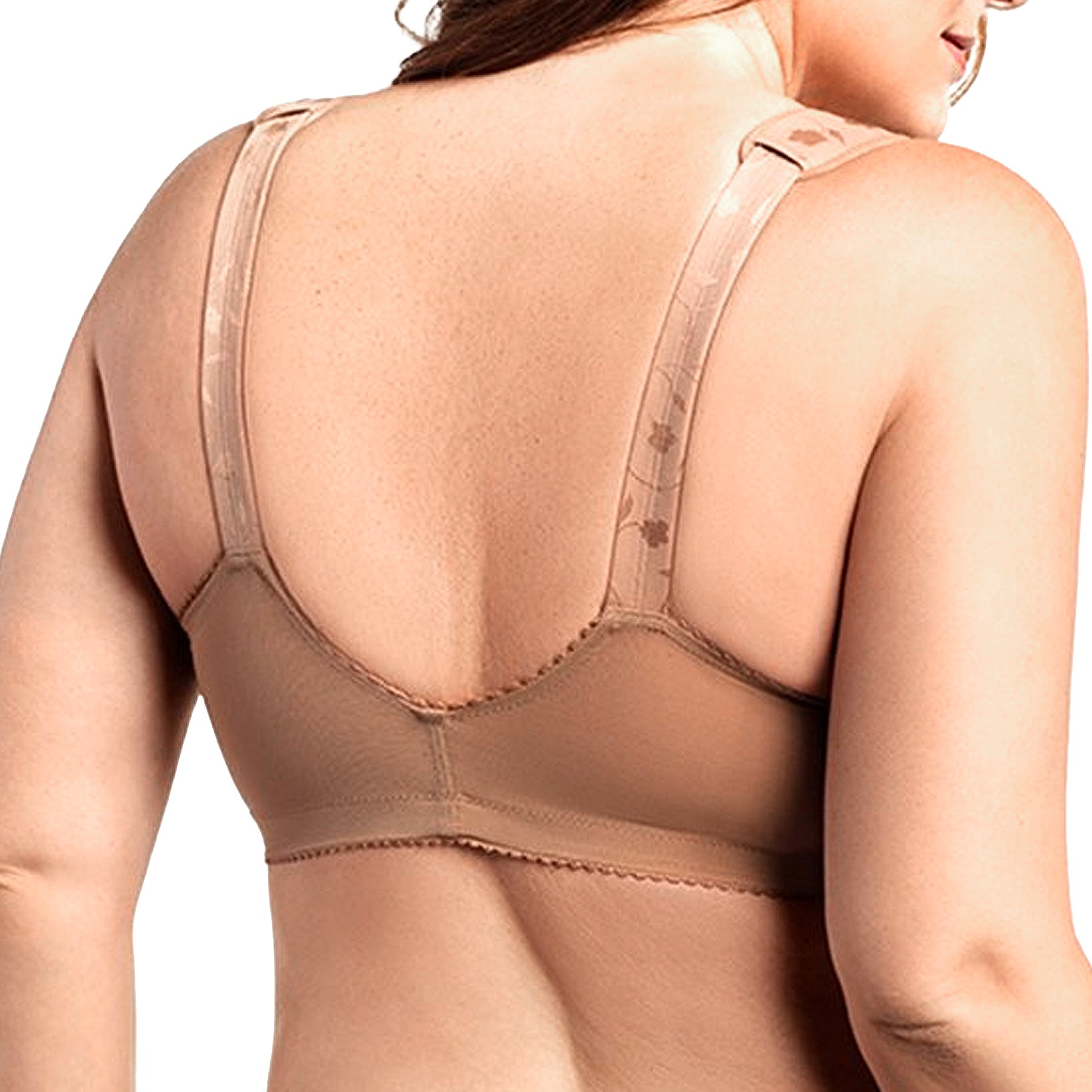 Elila Jacquard Soft Cup Bra 1305 Mocha Back