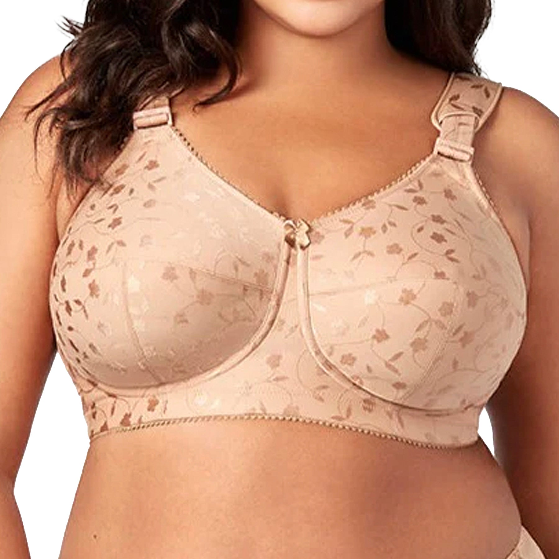 Elila Jacquard Soft Cup Bra 1305 Mocha Front