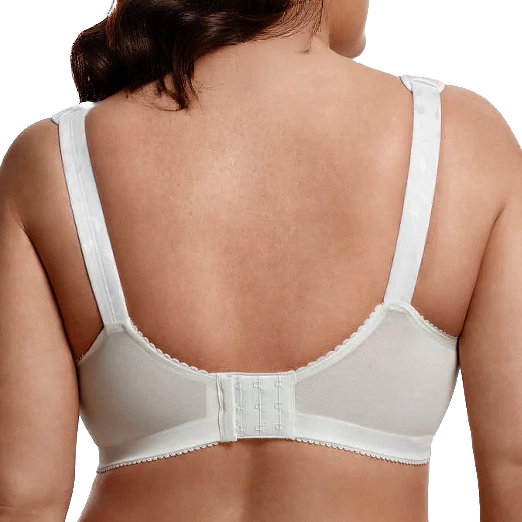 Elila Jacquard Soft Cup Bra 1305 White Back