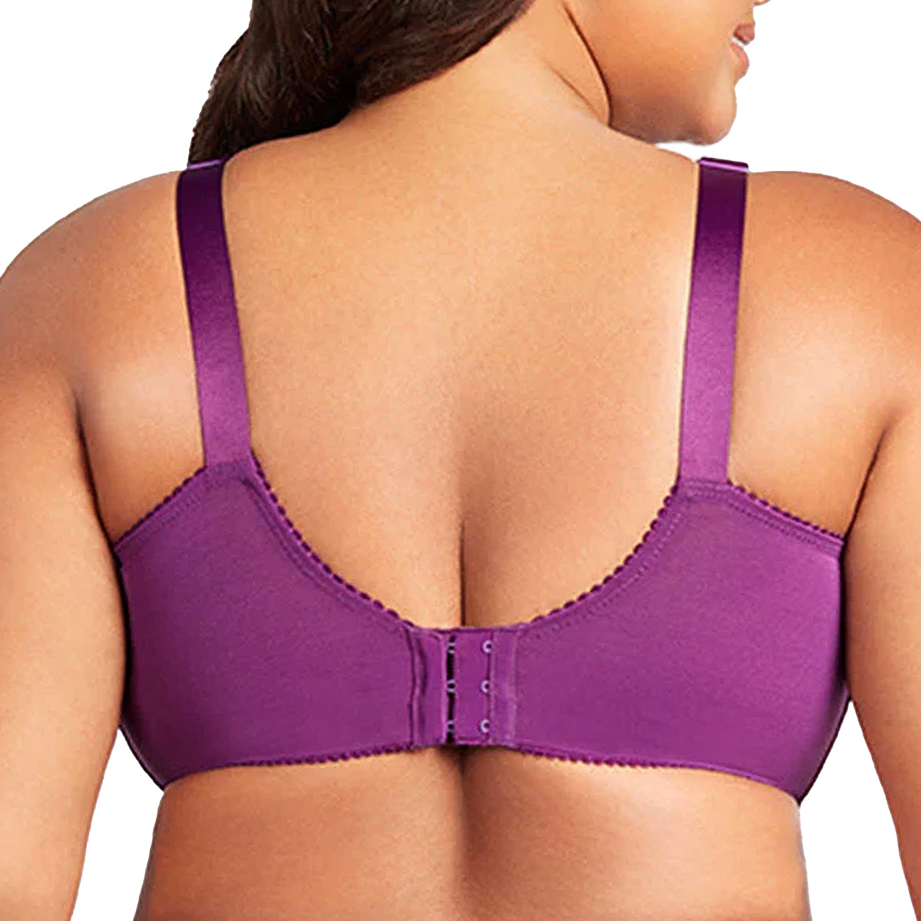 Elila Lace Soft Cup Bra 1303 Aubergine Back