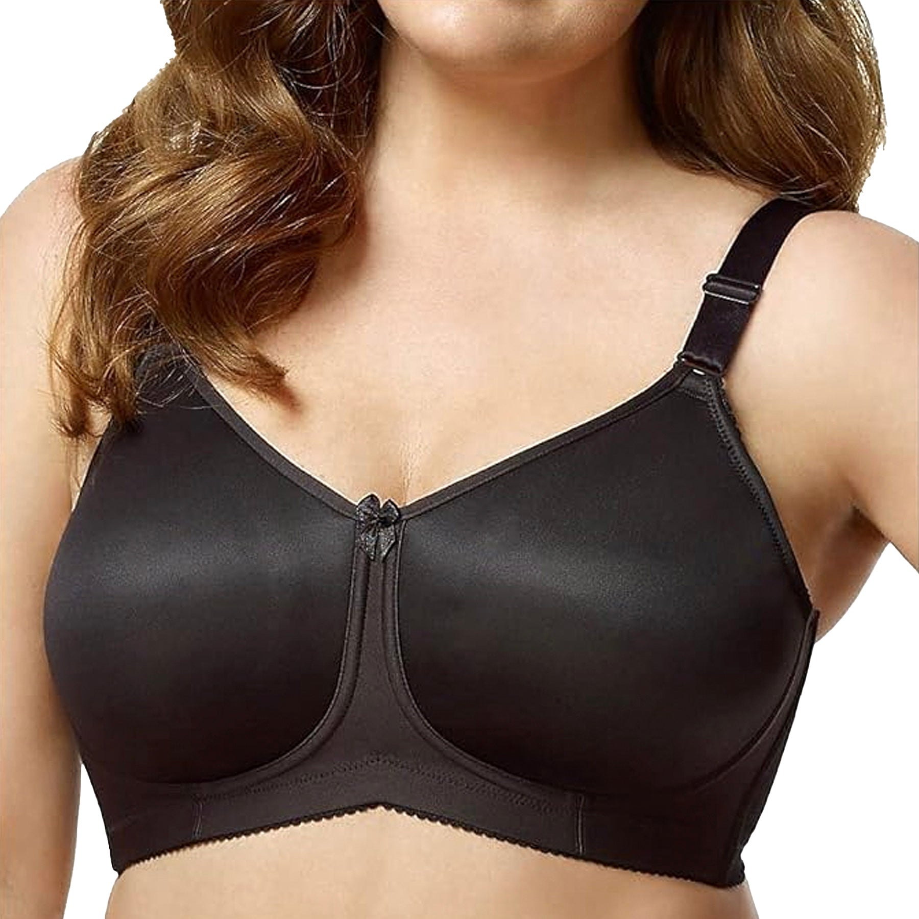 Elila Microfiber Molded Softcup Bra 1803 Black Front