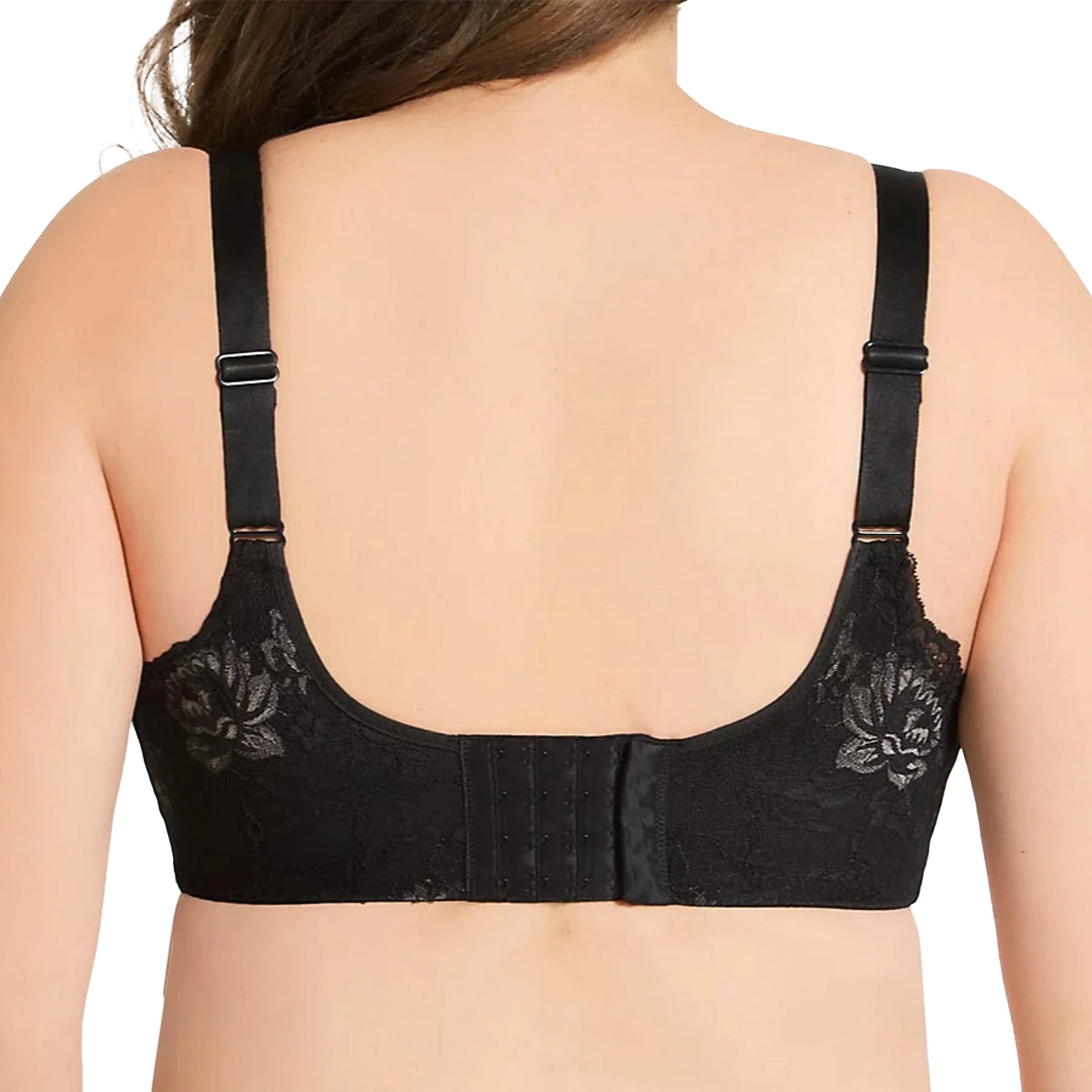 Elila Microfiber & Lace Molded Underwire Bra 2911 Black Back