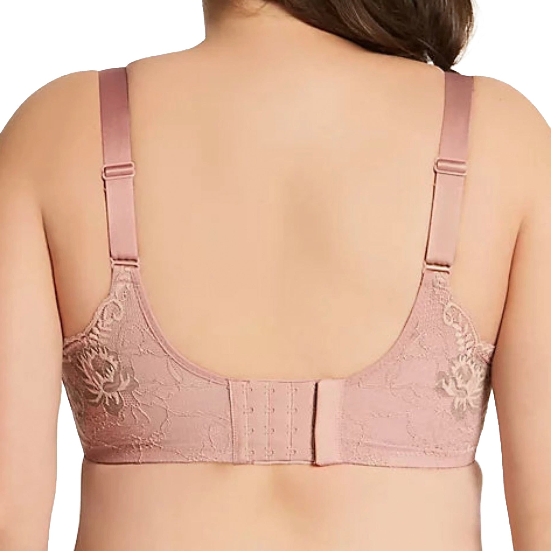 Elila Microfiber & Lace Molded Underwire Bra 2911 Dusty Rose Back