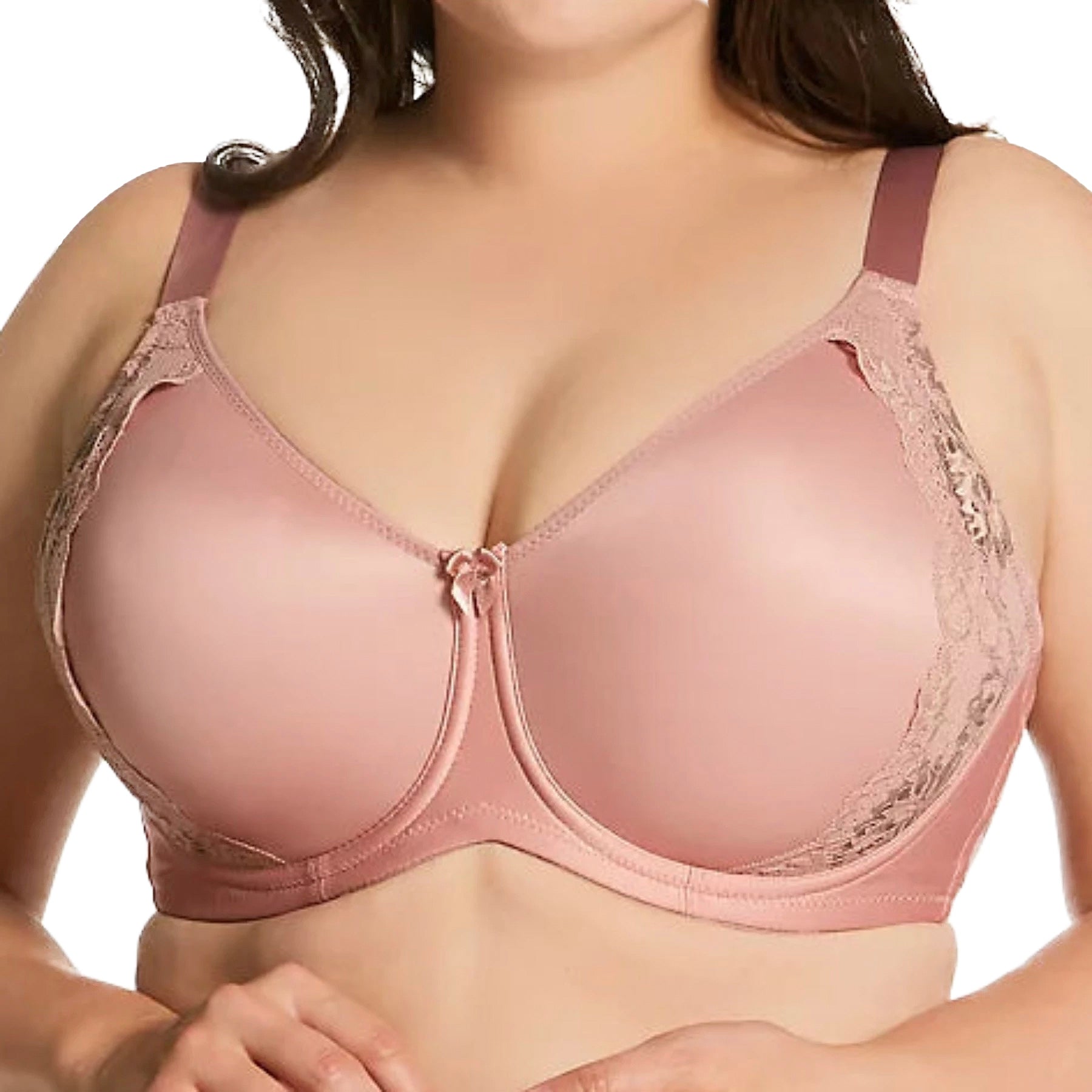 Elila Microfiber & Lace Molded Underwire Bra 2911 Dusty Rose Front